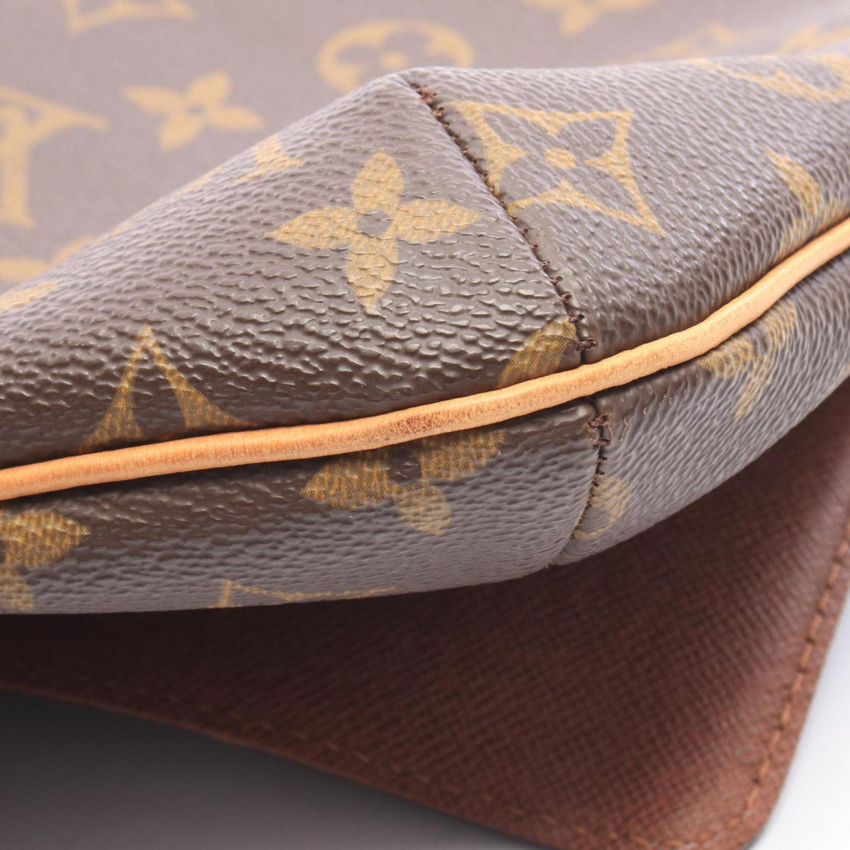 Louis Vuitton Brown Monogram Coated Canvas Leather Handbag Shoulder Bag (Pre-Owned)