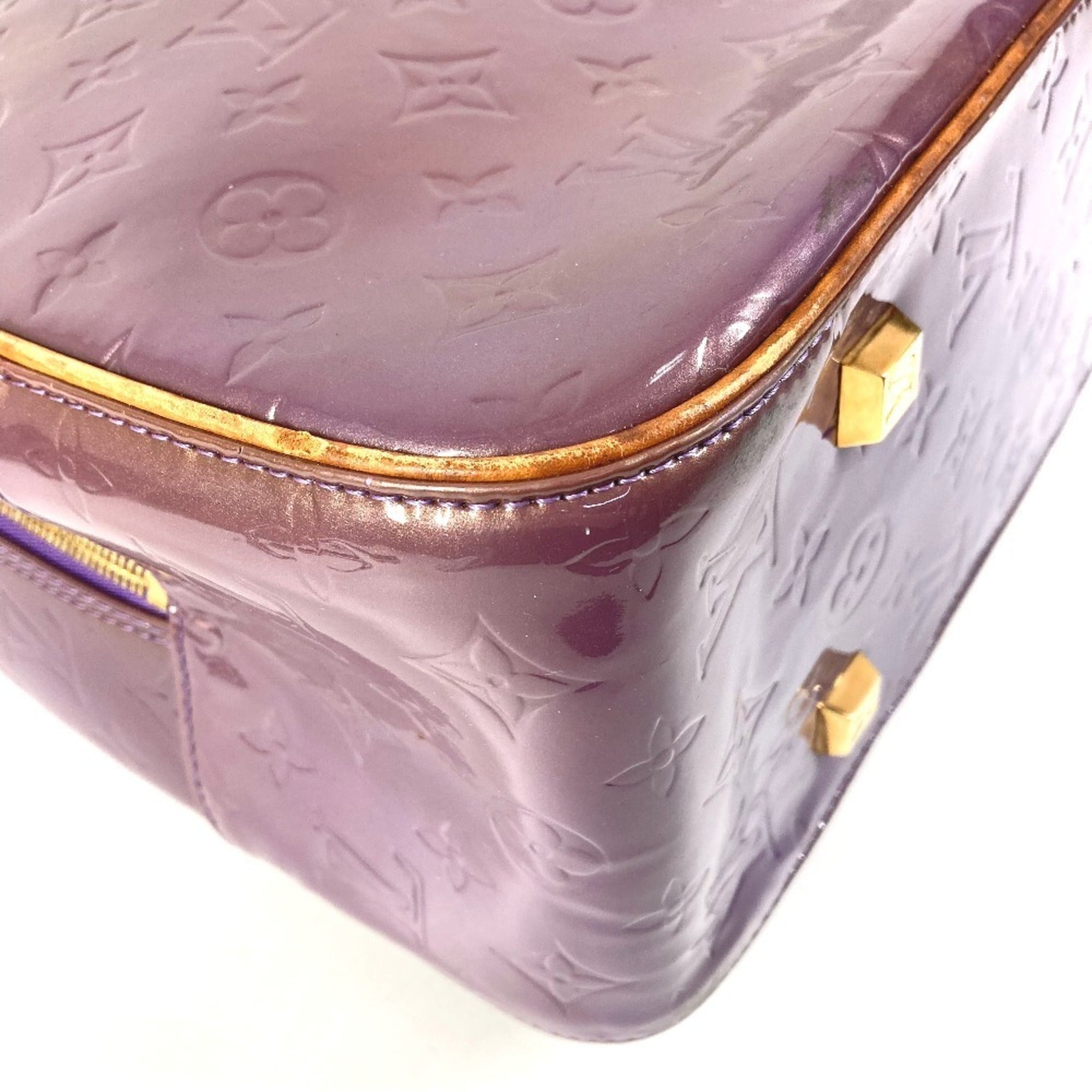 Louis Vuitton Monogram Vernis Purple Monogram Vernis Boston Bag Shoulder Bag (Pre-Owned)