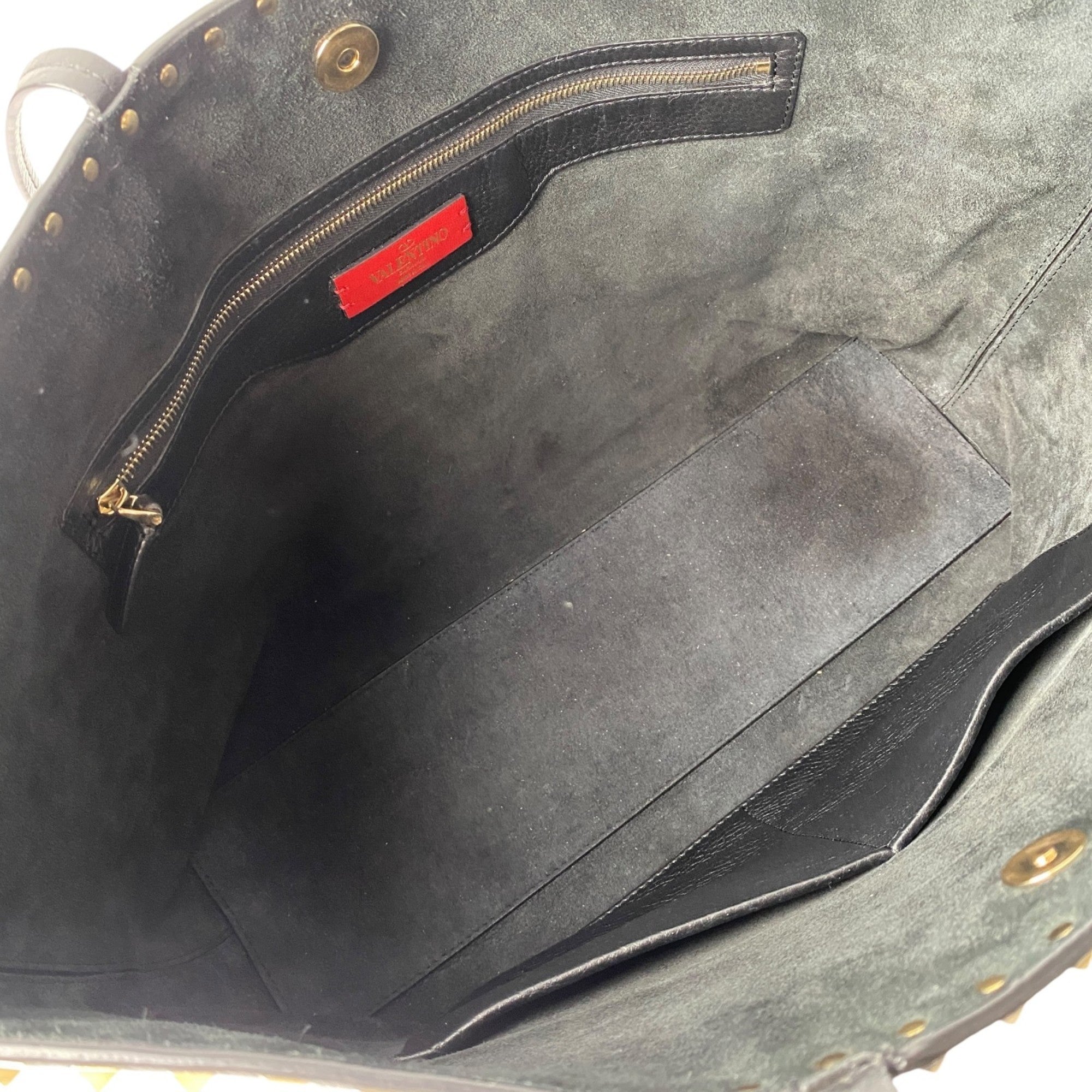 Valentino Black Leather Tote Bag (Pre-Owned)
