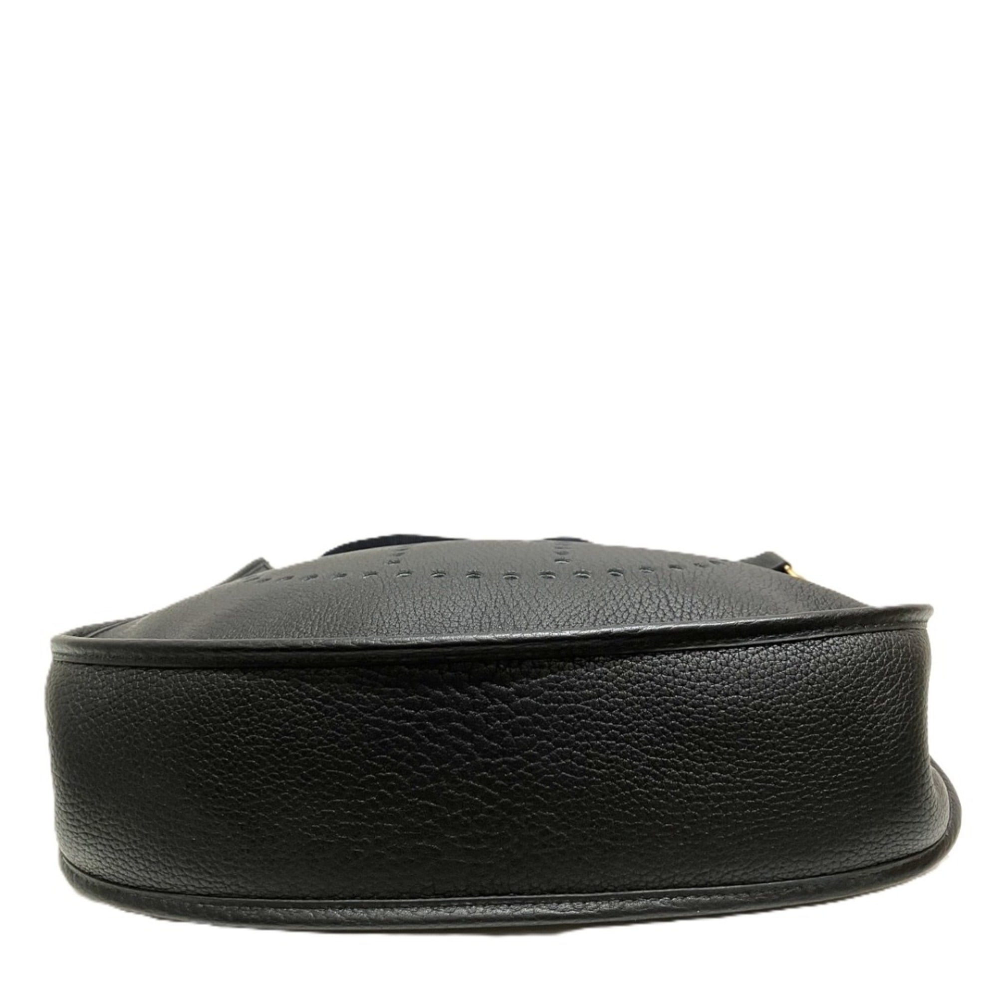 Hermes Evelyne Black Taurillon Clemence Leather Shoulder Bag (Pre-Owned)