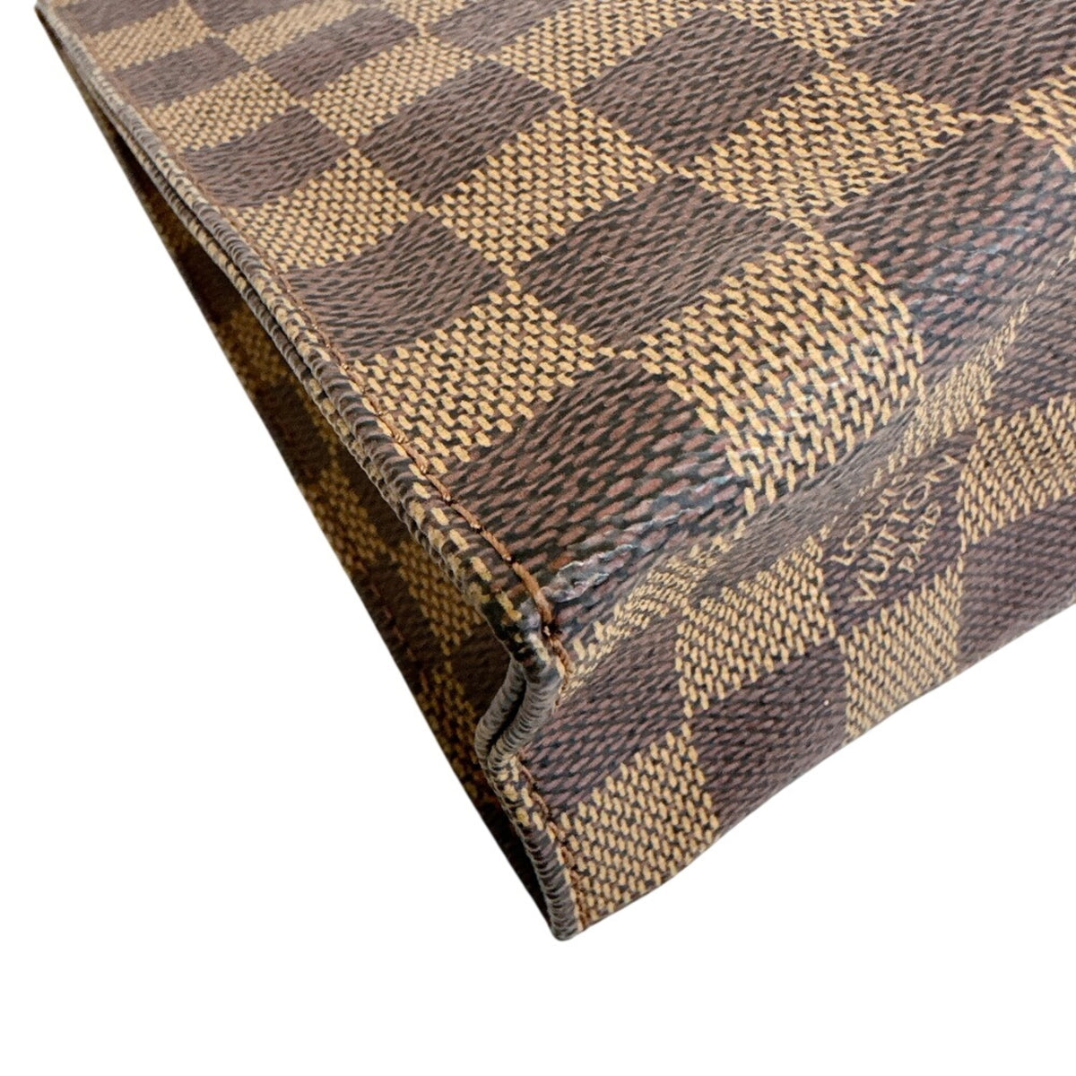 Louis Vuitton Brown Pvc Coated Canvas Clutch Bag Pouch Wash Bag (Pre-Owned)