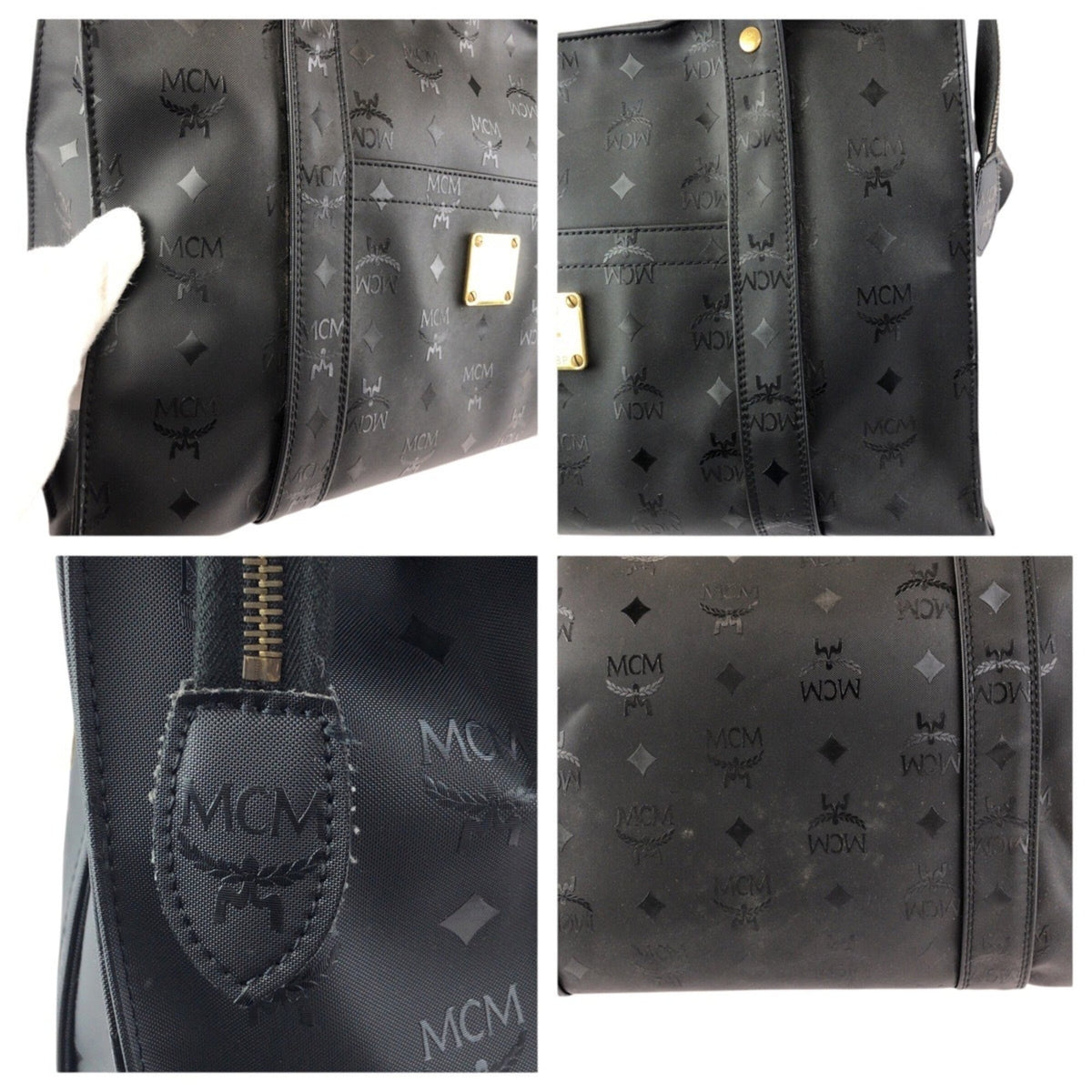 Mcm Black Nylon Shoulder Bag Tote Bag (Pre-Owned)