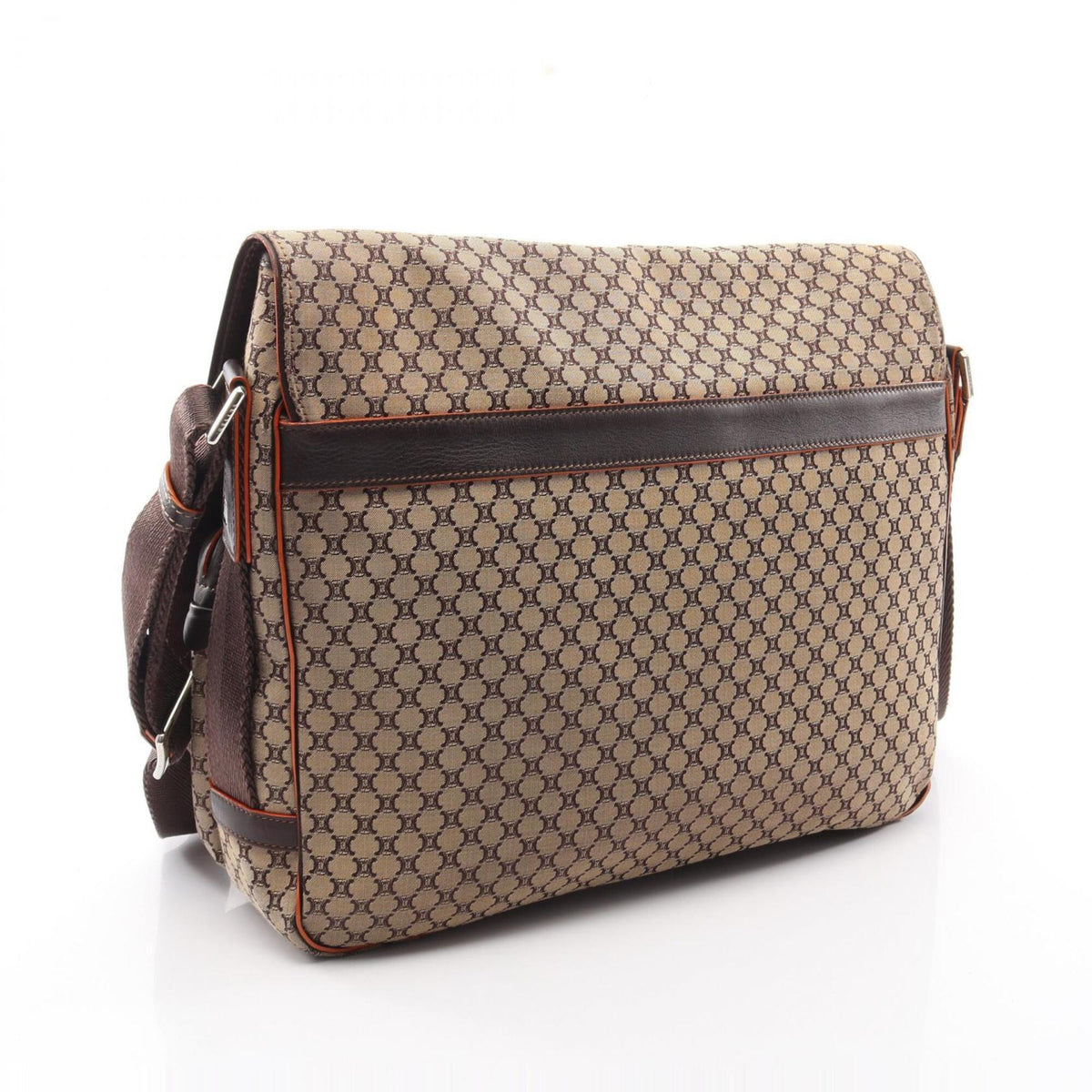 Celine Beige Brown Canvas Leather Handbag Shoulder Bag (Pre-Owned)