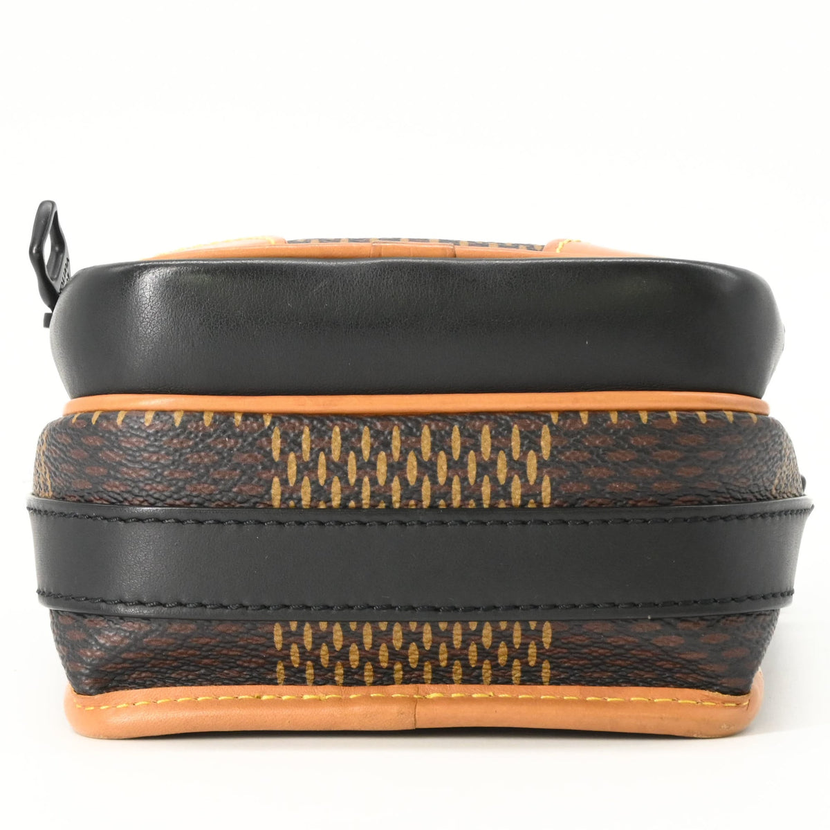 Louis Vuitton Black Brown Damier Canvas Leather Crossbody Bag Shoulder Bag (Pre-Owned)