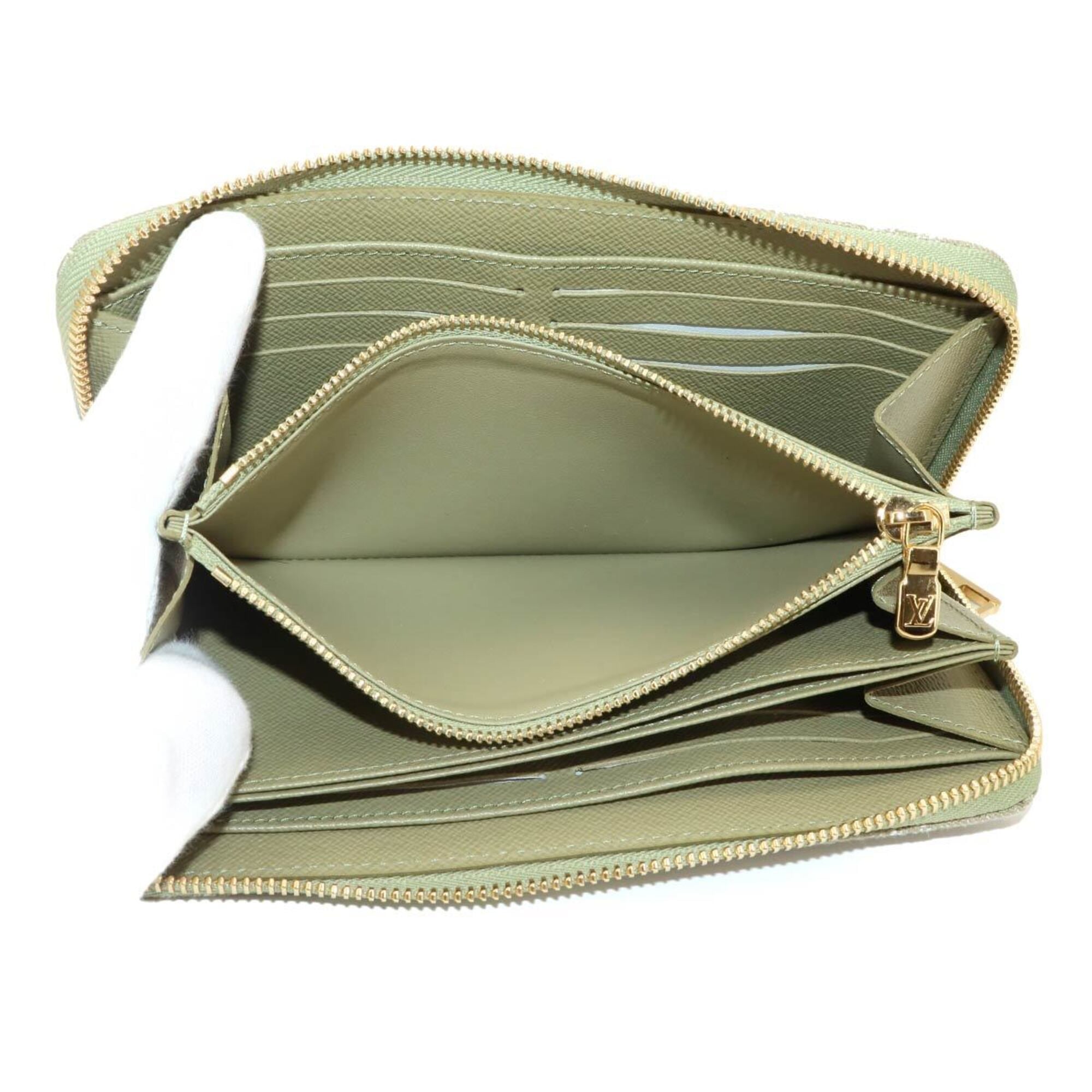 Louis Vuitton Khaki Monogram Denim Long Wallet (Bi-Fold) (Pre-Owned)