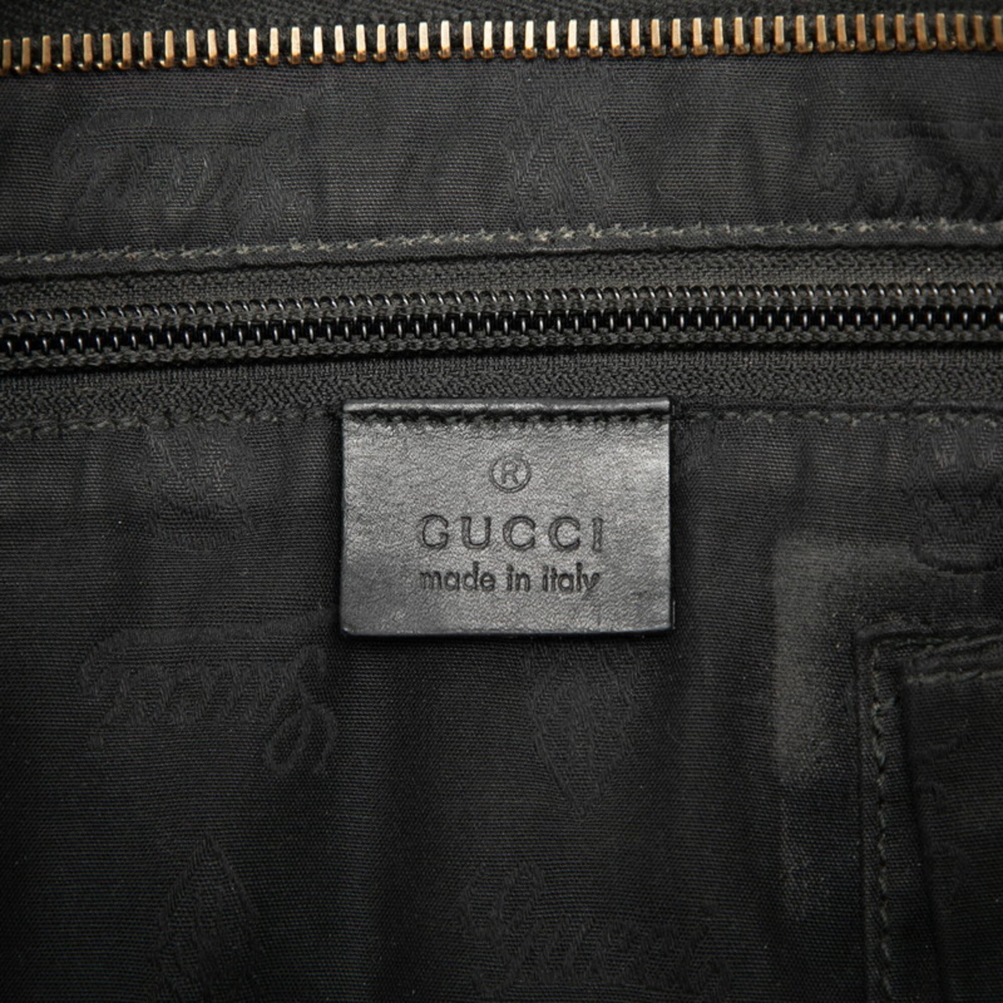Gucci Black Gg Imprimé Pvc Leather Shoulder Bag (Pre-Owned)
