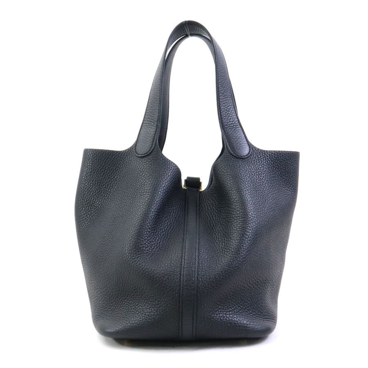Hermes Black Taurillon Clemence Leather Handbag (Pre-Owned)