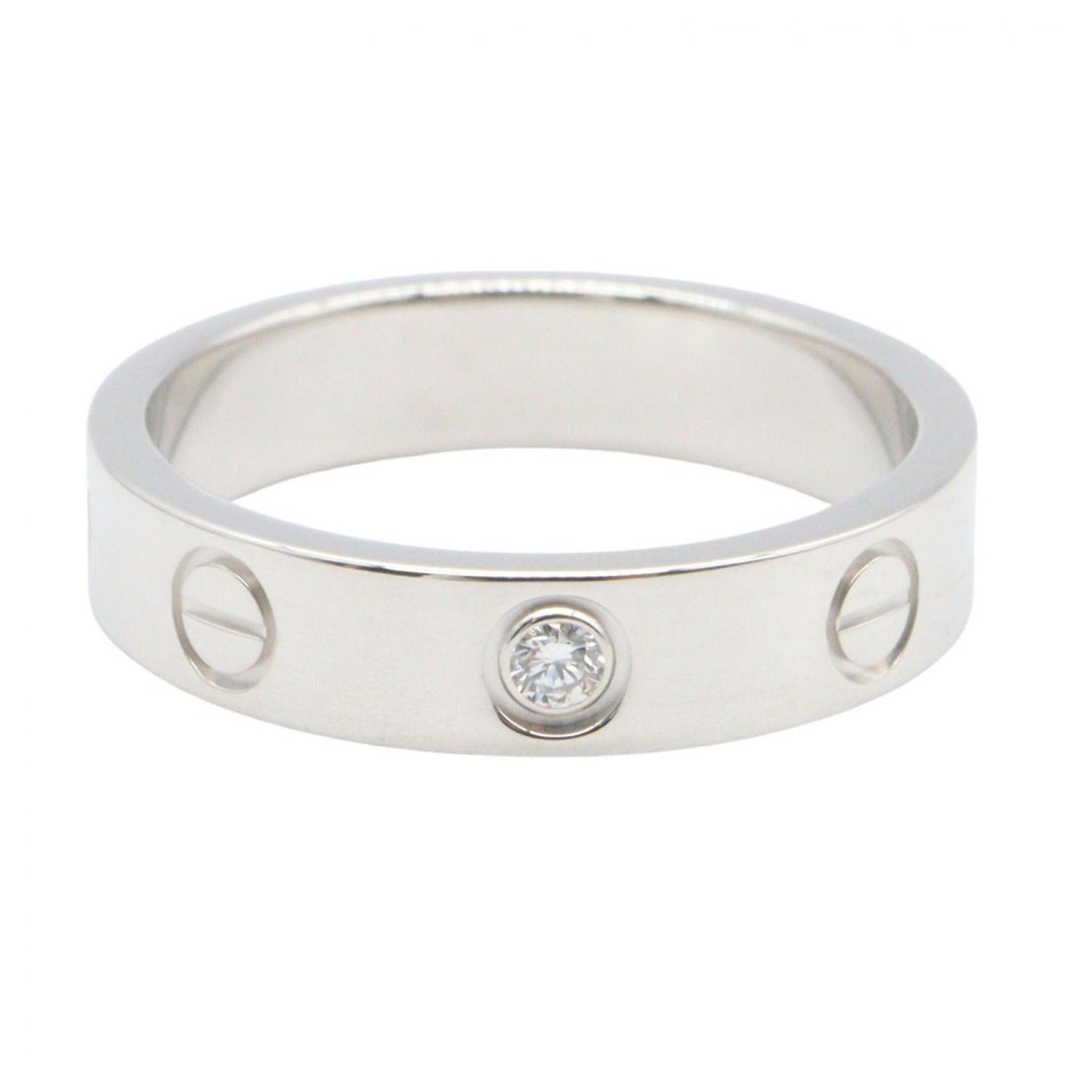 Cartier Silver Clear Band Ring (Pre-Owned)