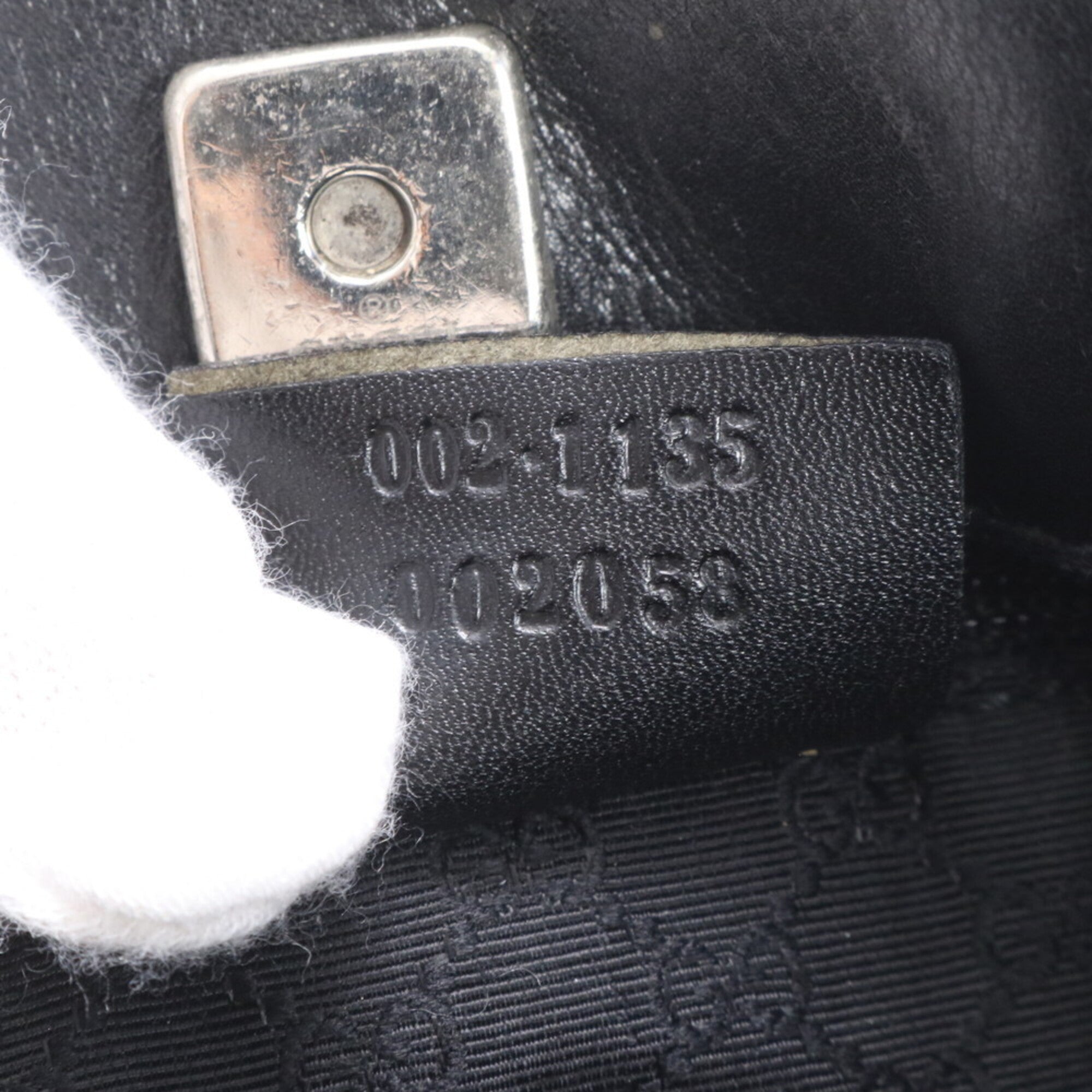 Gucci Black Brown Leather Handbag Tote Bag (Pre-Owned)