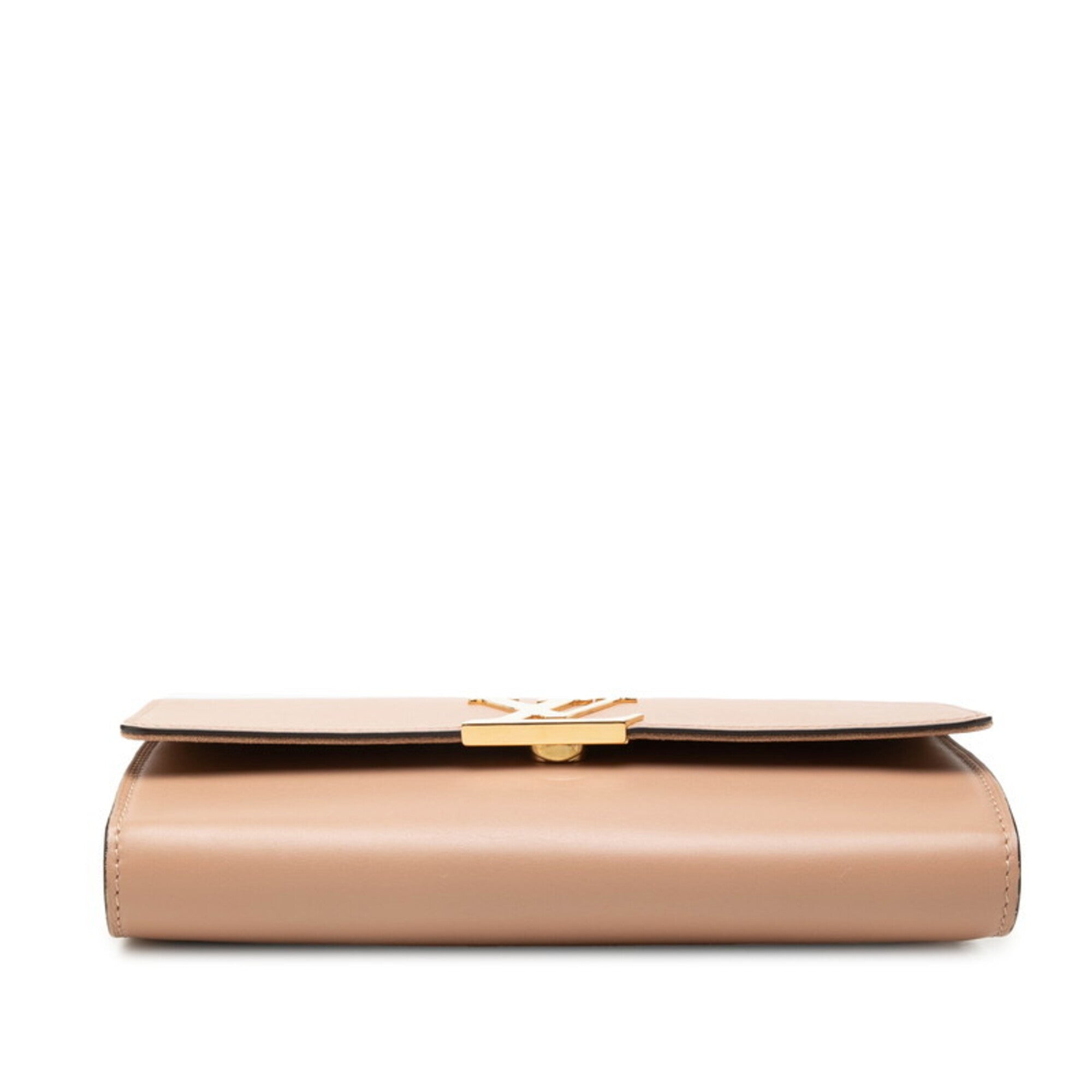 Louis Vuitton Brown Leather Clutch Bag Shoulder Bag (Pre-Owned)