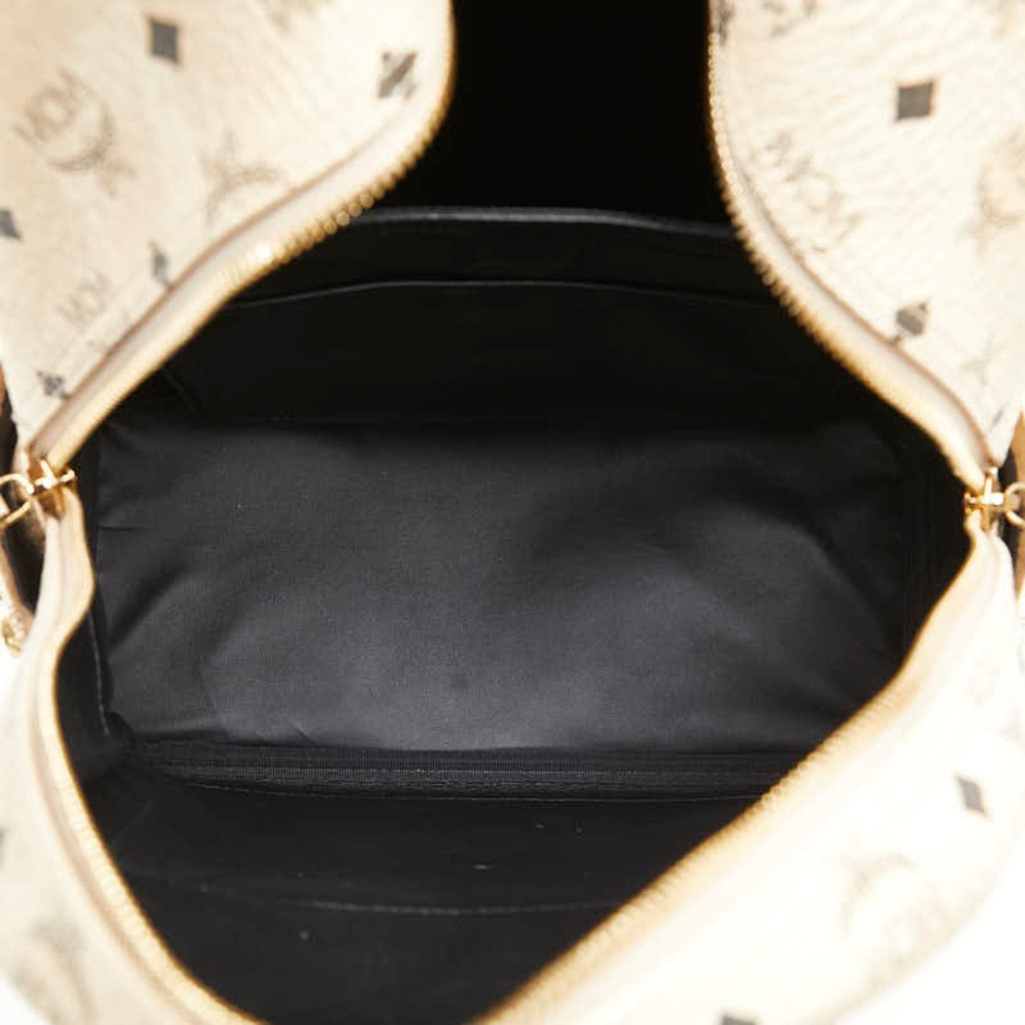 Mcm Beige Pvc Leather Backpack (Pre-Owned)
