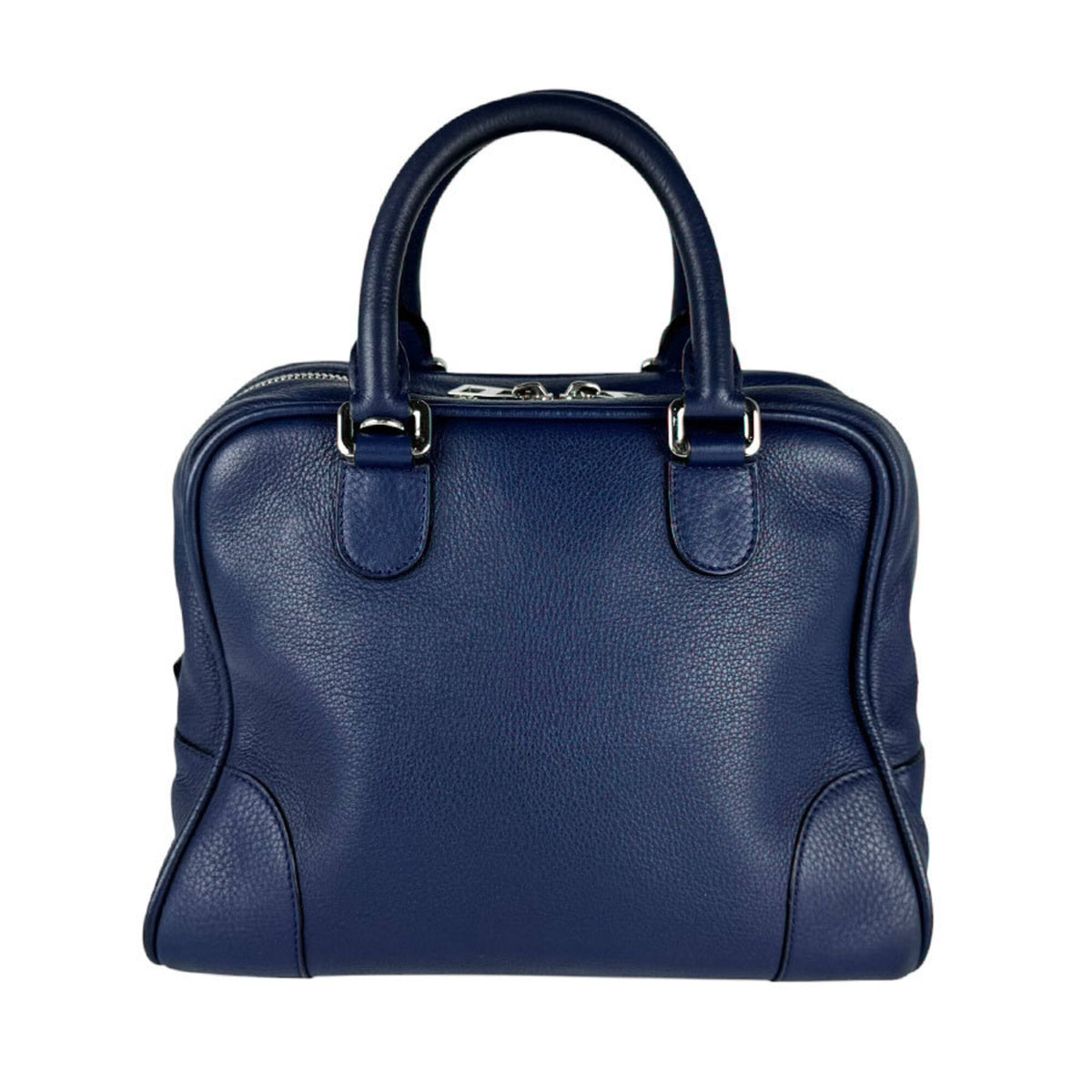 Loewe Navy Leather Handbag Shoulder Bag (Pre-Owned)