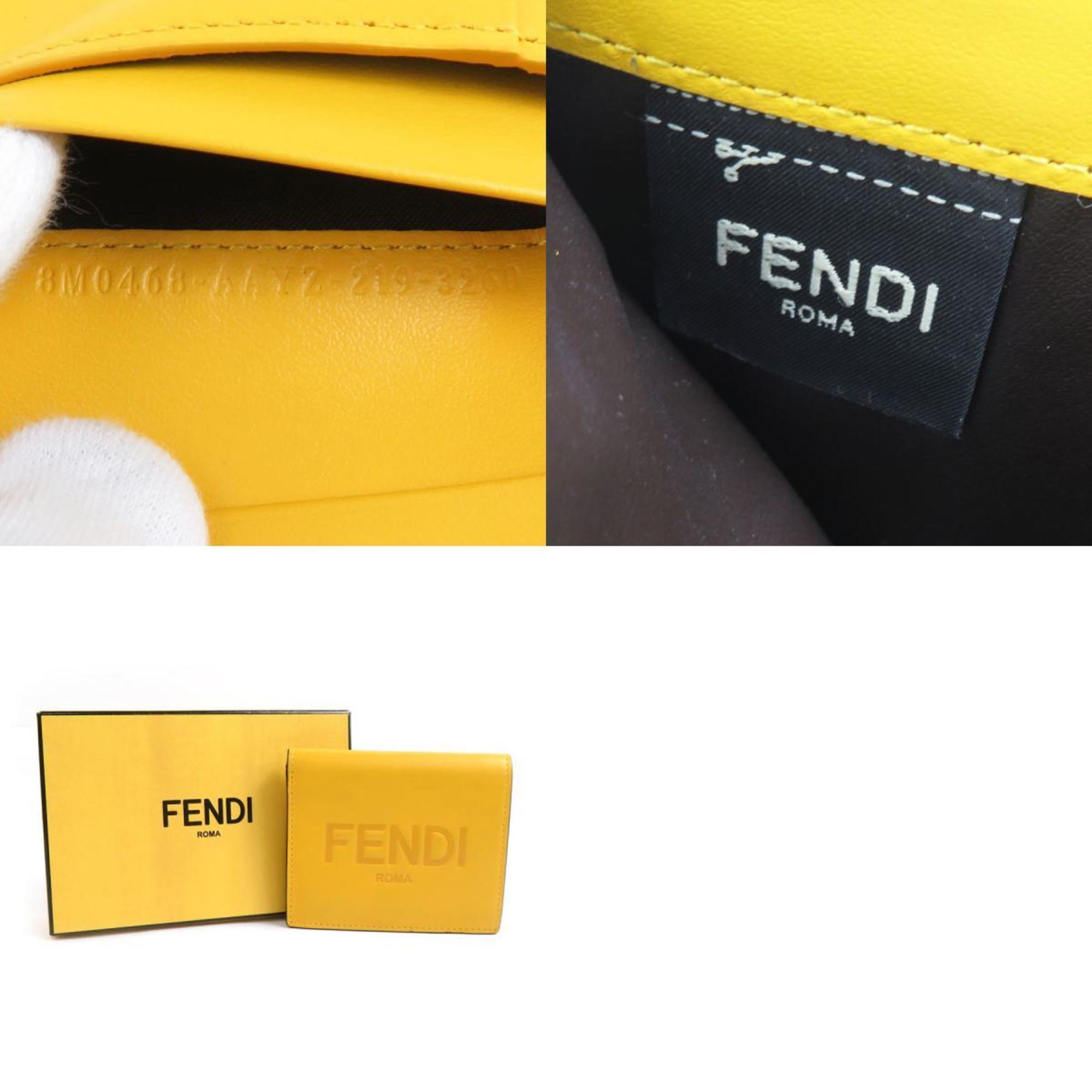 Fendi Yellow Leather Wallet (Bi-Fold) (Pre-Owned)