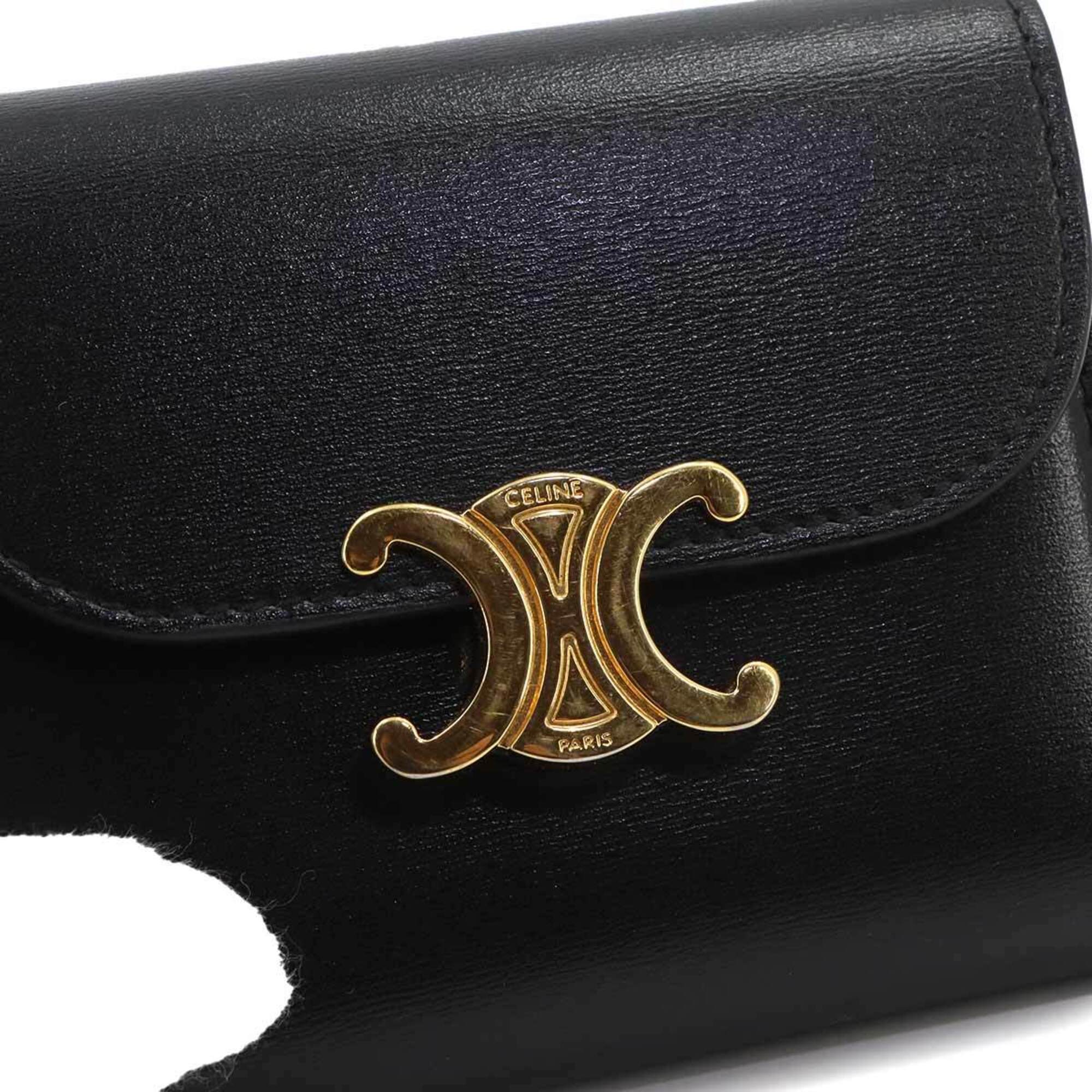 Celine Black Leather Wallet (Tri-Fold) (Pre-Owned)