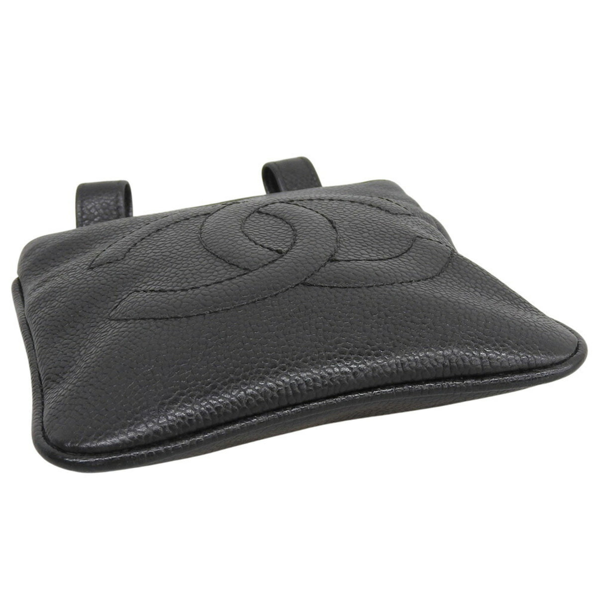 Chanel Black Grained Calfskin Fanny Pack (Pre-Owned)
