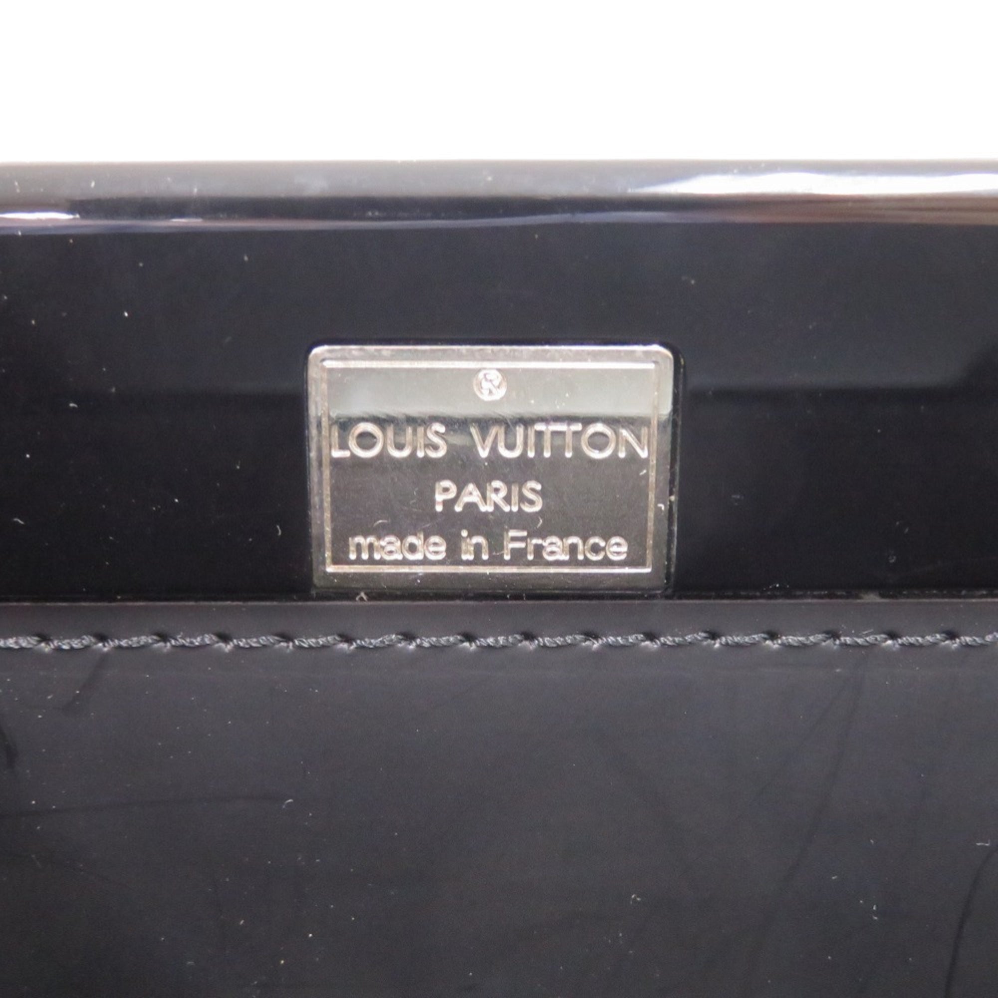 Louis Vuitton Black Plastic Leather Handbag (Pre-Owned)