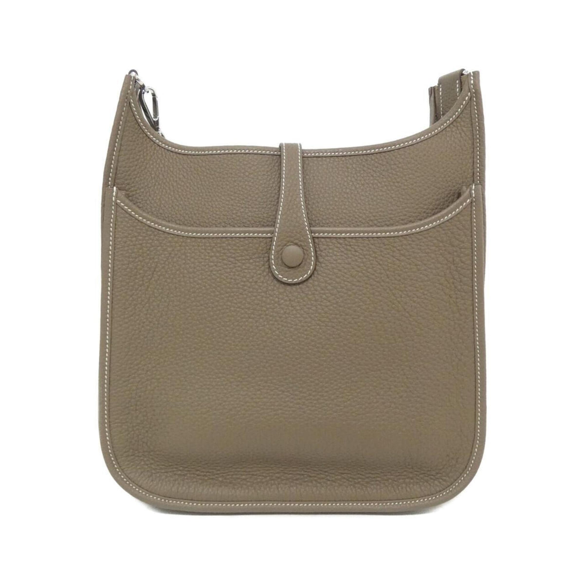 Hermes Beige Etoupe Gray Taurillon Clemence Leather Shoulder Bag (Pre-Owned)
