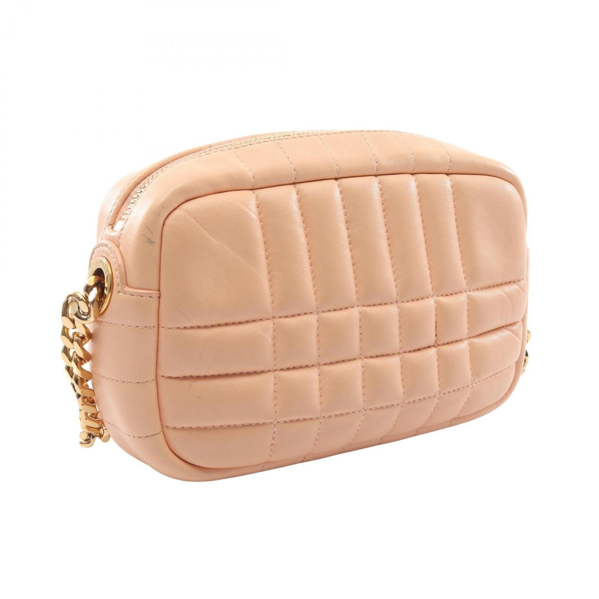Burberry Pink Leather Handbag Shoulder Bag (Pre-Owned)
