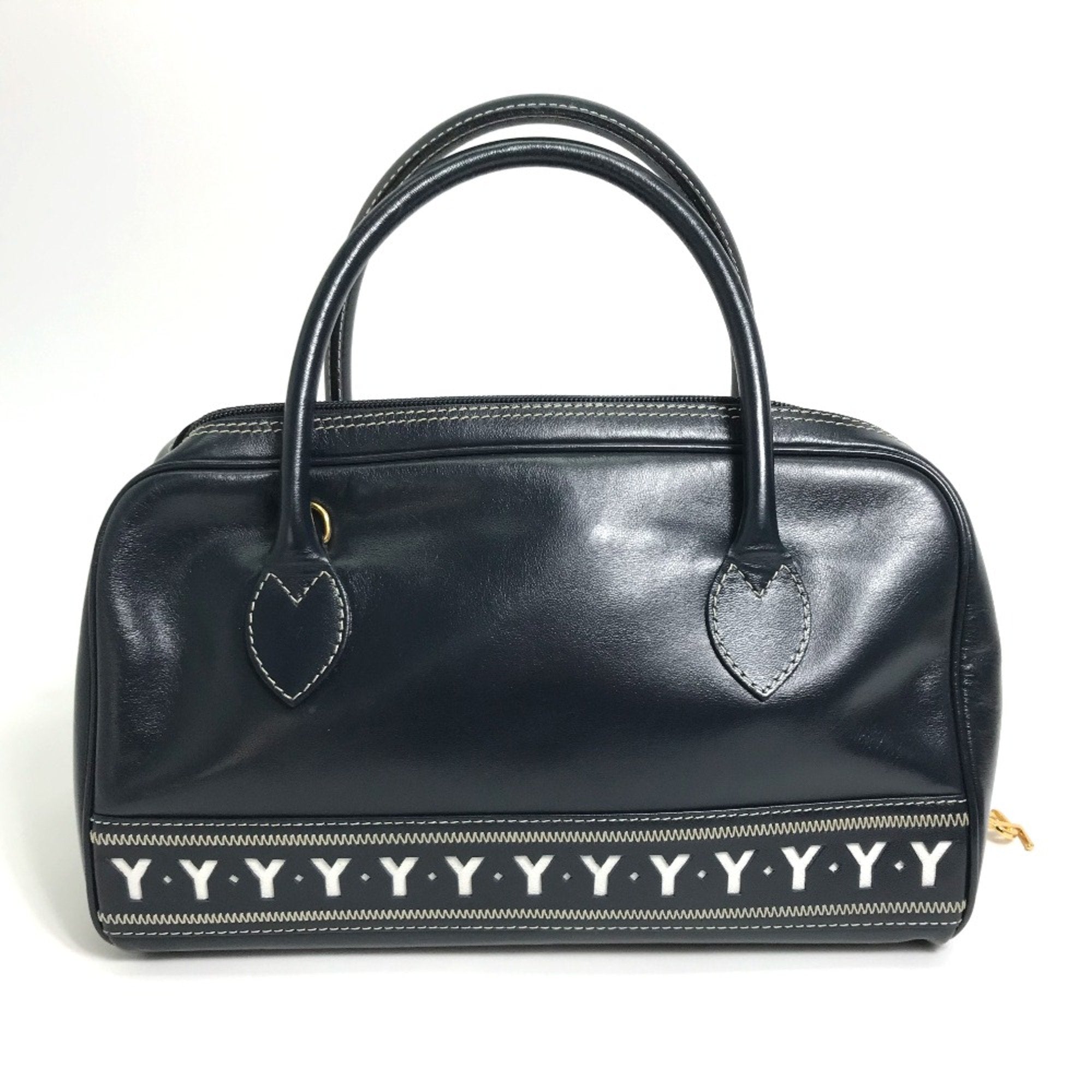 Yves Saint Laurent Navy Leather Handbag (Pre-Owned)