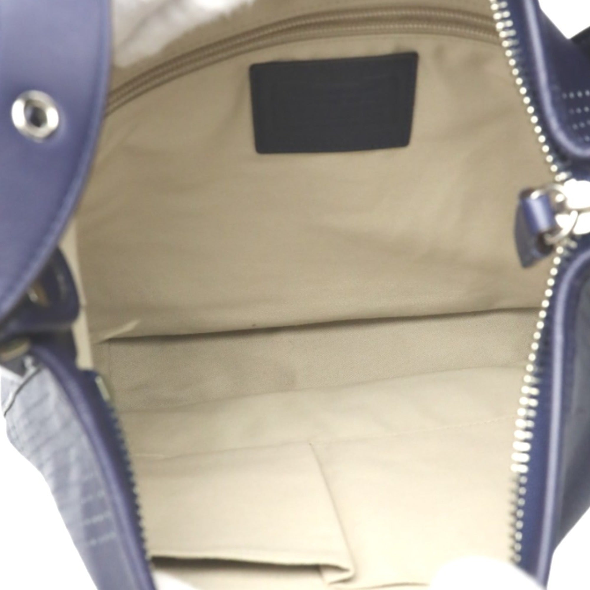 Coach Navy Leather Shoulder Bag (Pre-Owned)