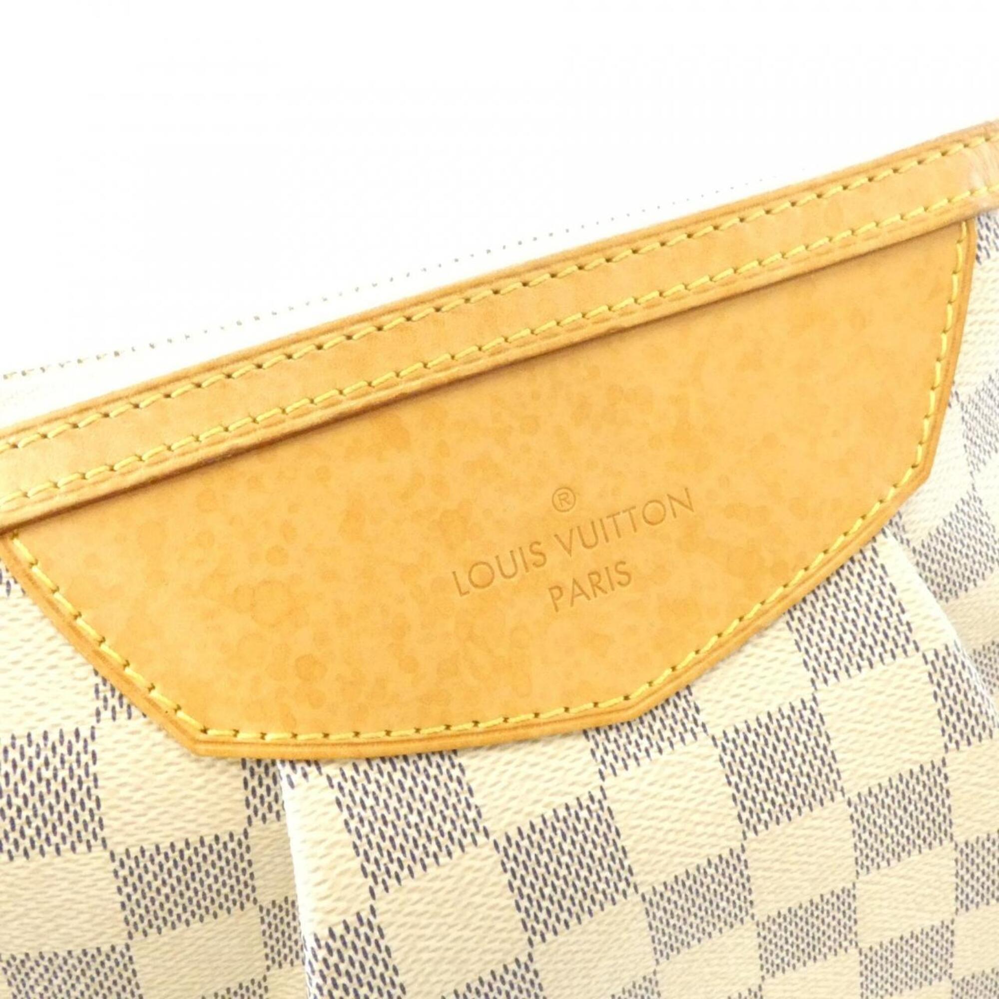 Louis Vuitton Azur White Coated Canvas Shoulder Bag (Pre-Owned)