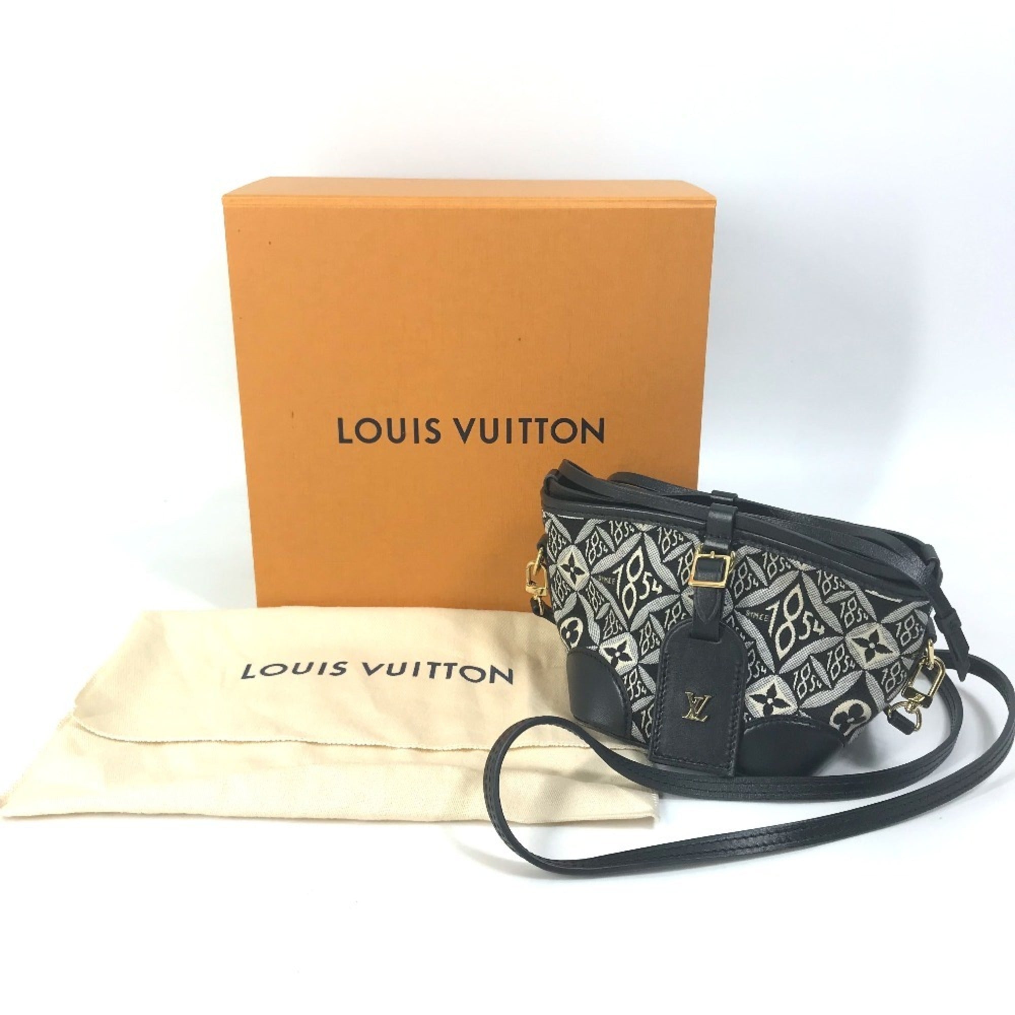 Louis Vuitton Black Noir Jacquard Pochette Shoulder Bag (Pre-Owned)
