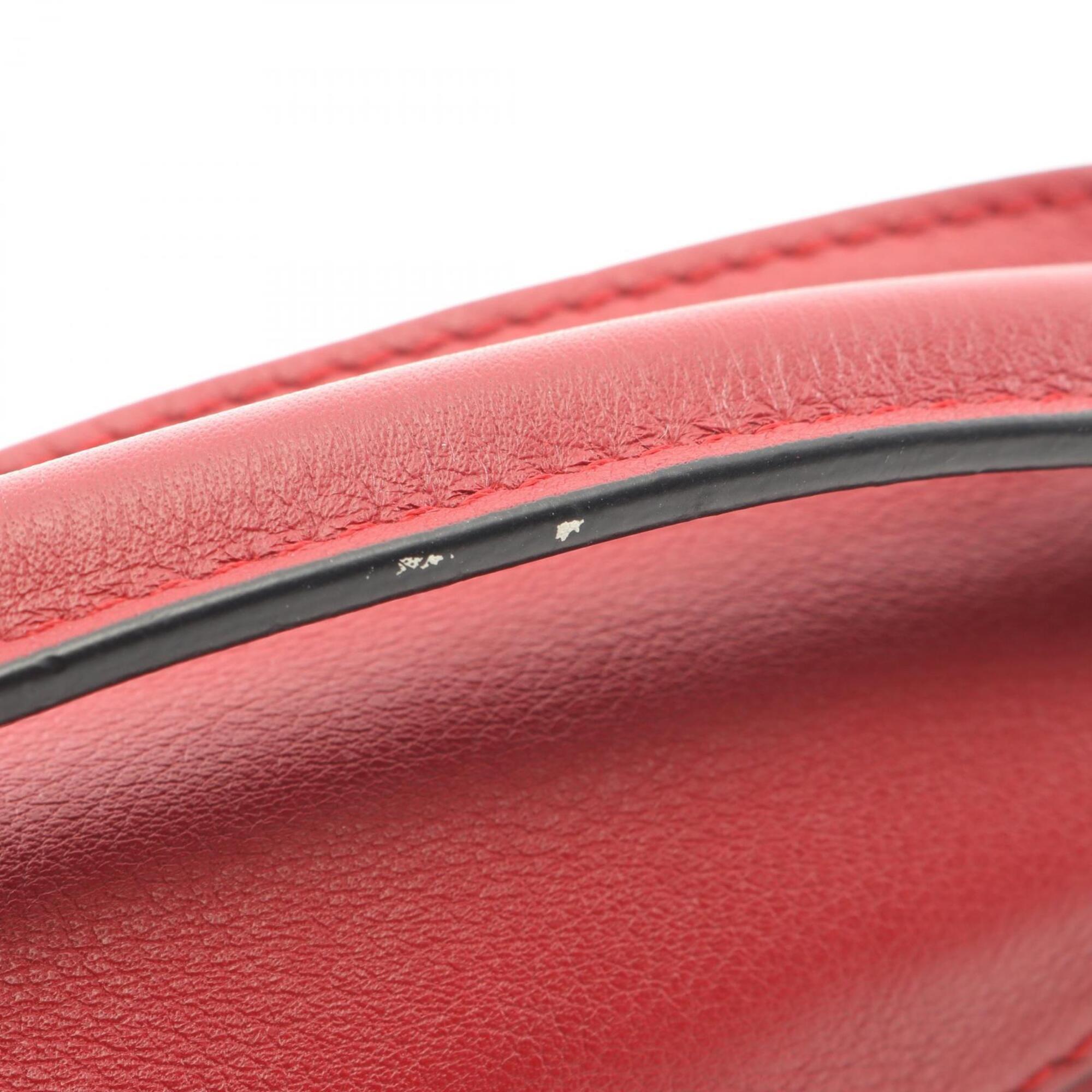 Loewe Red Color Leather Handbag (Pre-Owned)