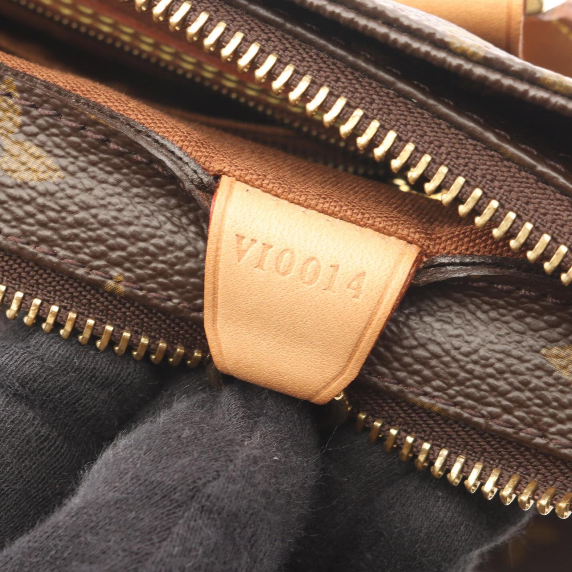 Louis Vuitton Brown Monogram Coated Canvas Leather Handbag Shoulder Bag (Pre-Owned)