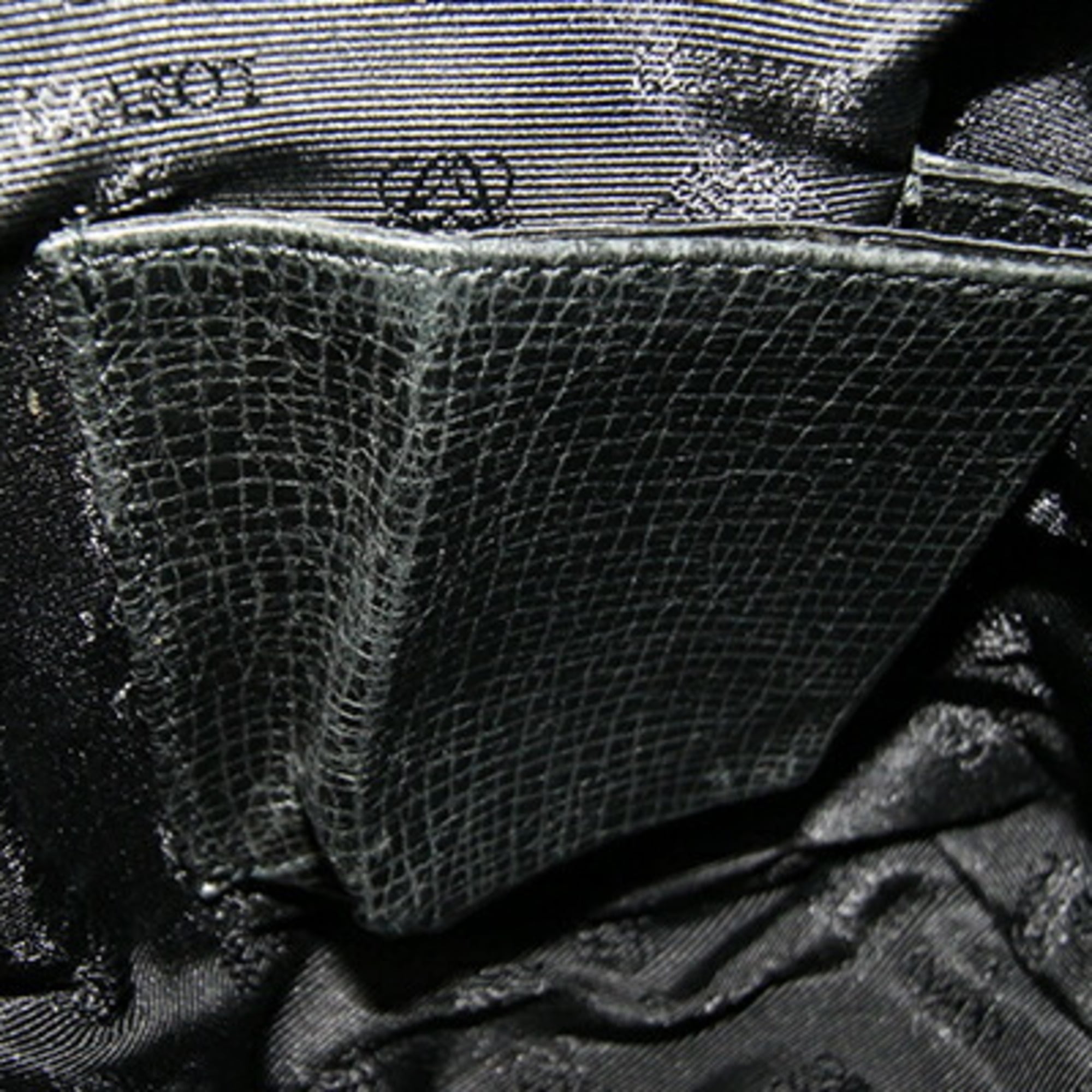 Loewe Black Gray Canvas Leather Handbag Shoulder Bag (Pre-Owned)