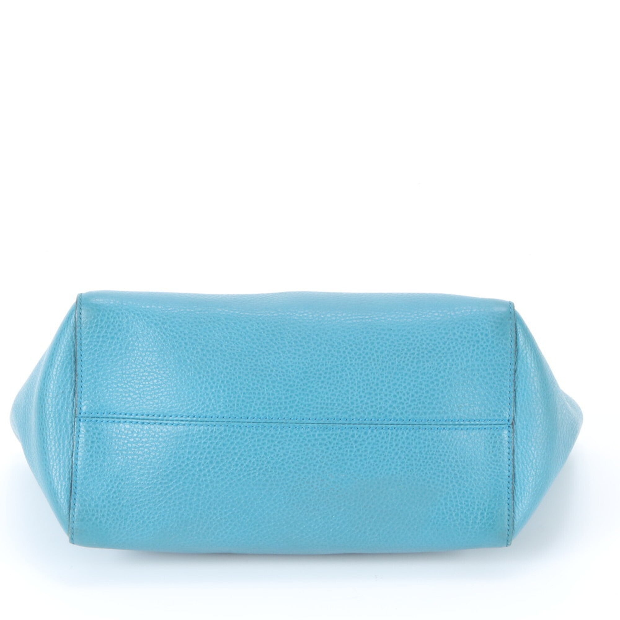 Gucci Gucci Swing Blue Leather Handbag Tote Bag (Pre-Owned)