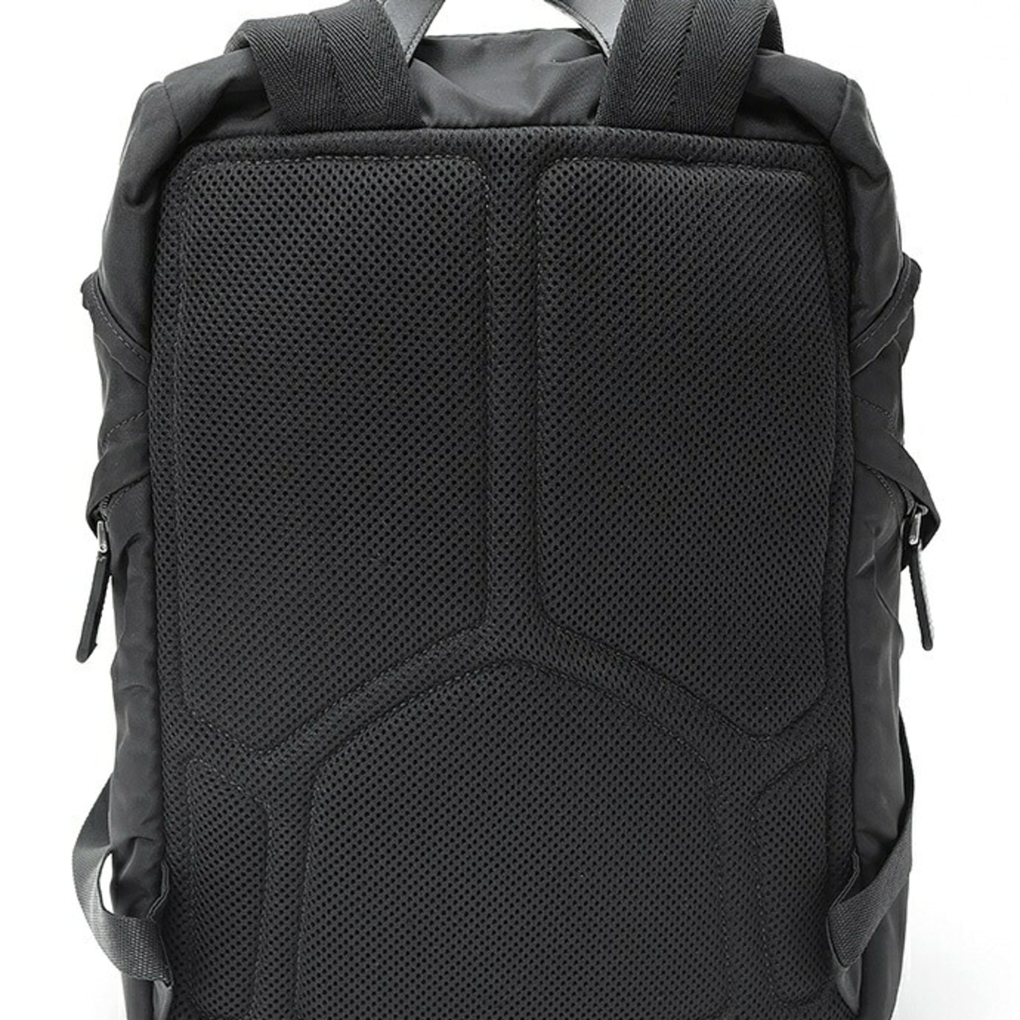 Prada Black Nero Nylon Fabric Leather Backpack (Pre-Owned)
