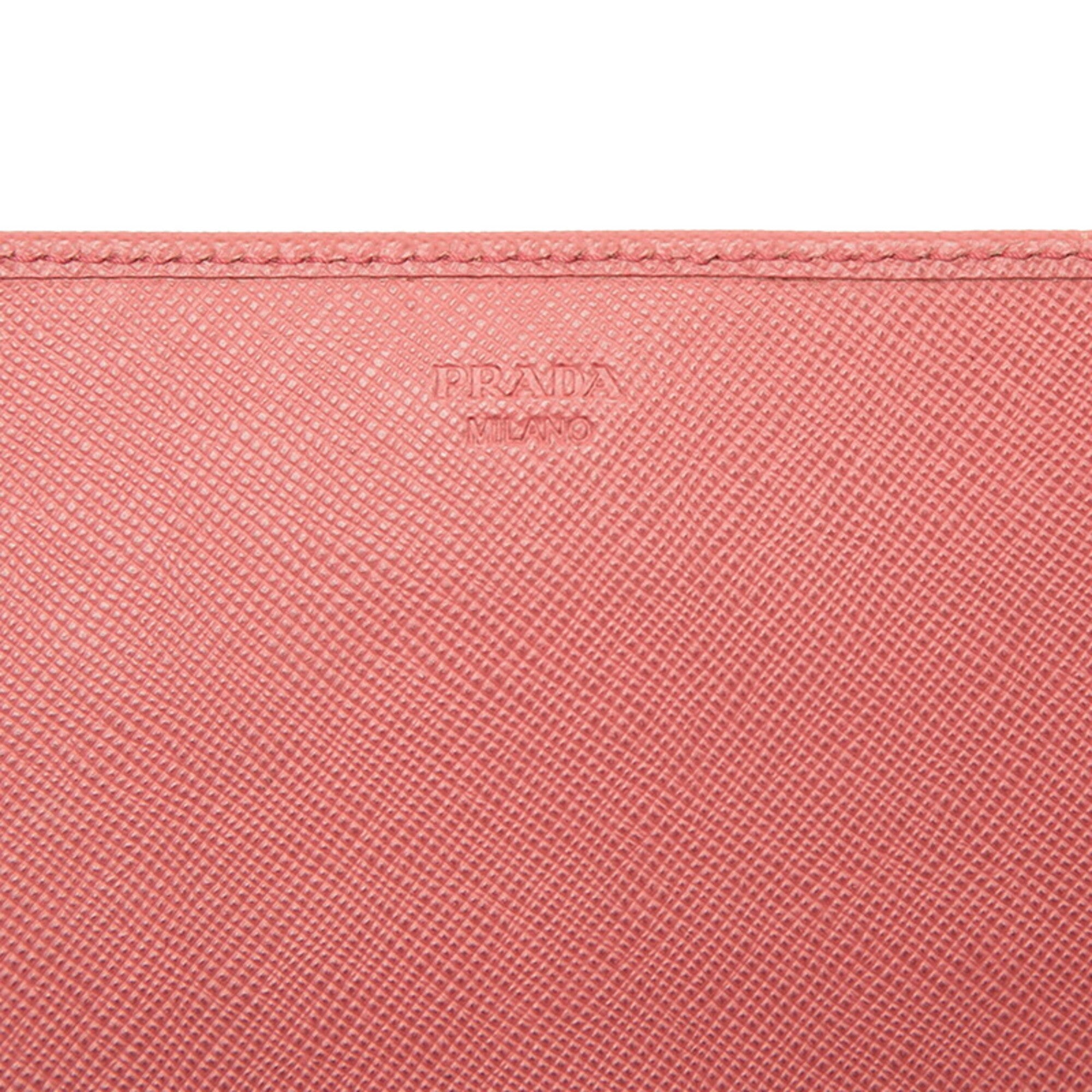 Prada Pink Leather Chain/Shoulder Wallet (Pre-Owned)