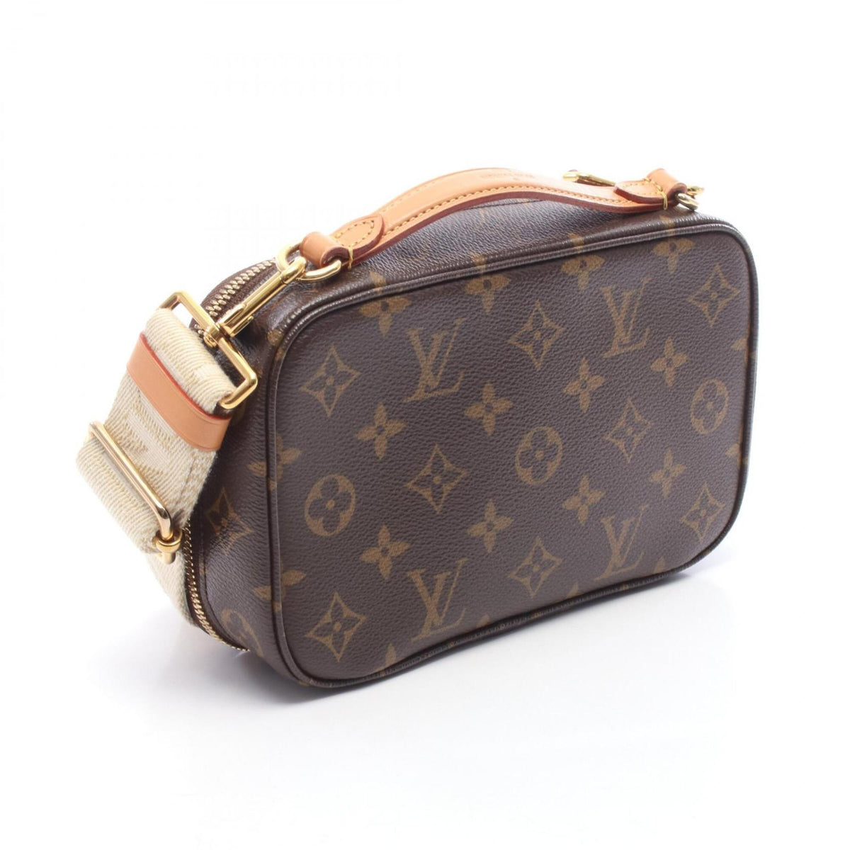 Louis Vuitton Brown Monogram Coated Canvas Handbag Pouch (Pre-Owned)