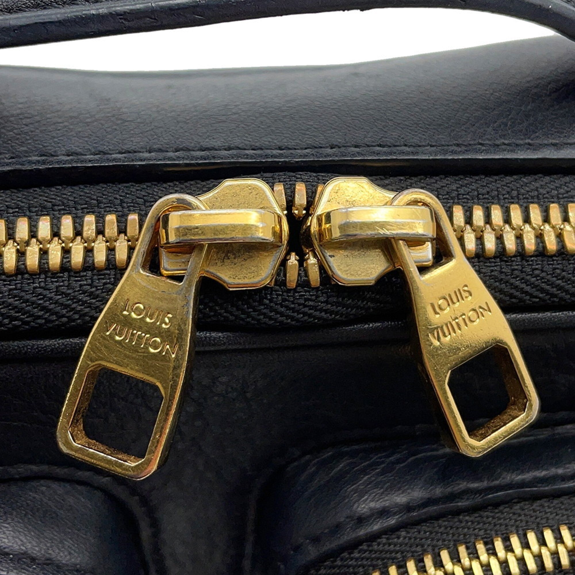 Louis Vuitton Black Monogram Noir Monogram Leather Handbag Shoulder Bag (Pre-Owned)