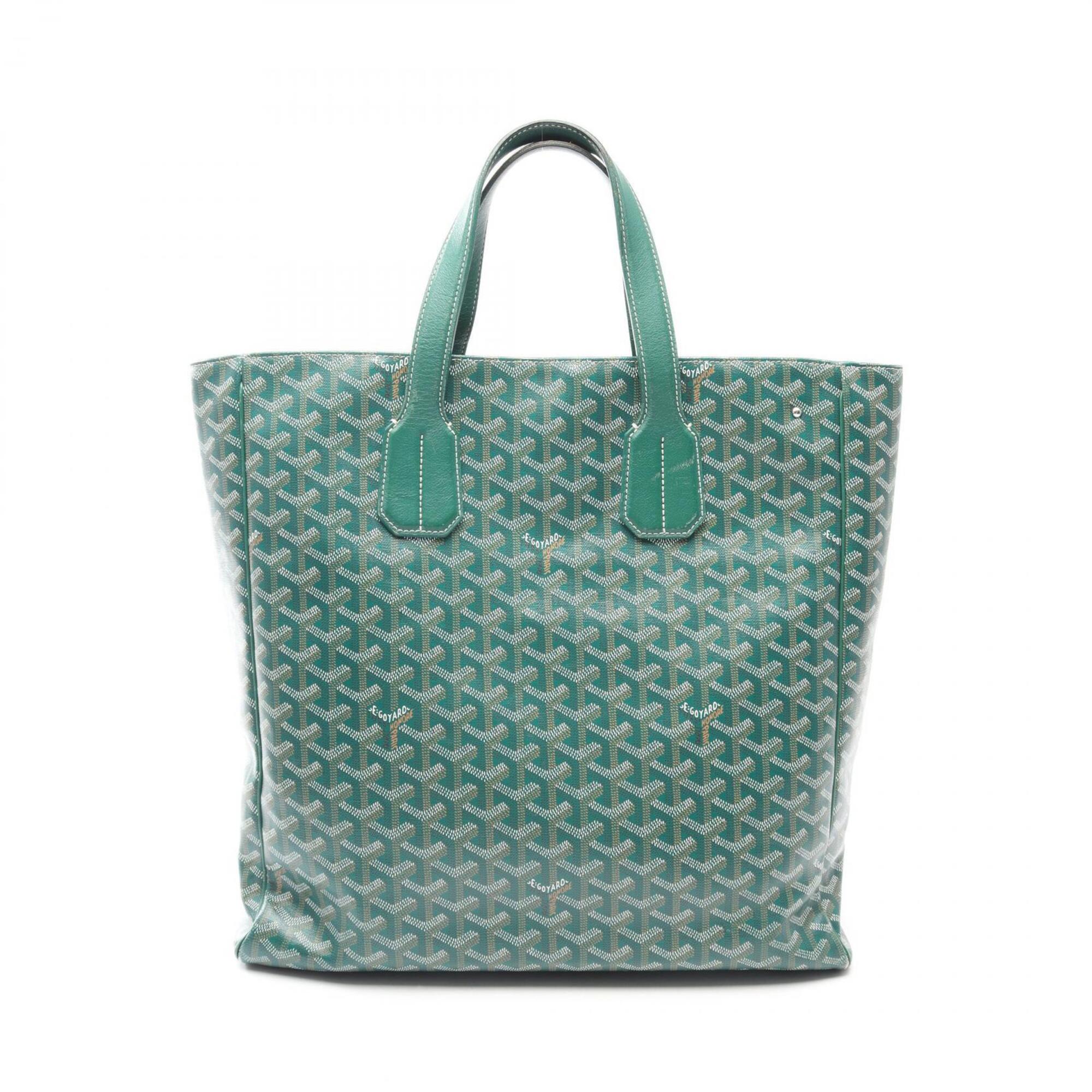 Goyard Green Multi-Color Coated Canvas Handbag Tote Bag (Pre-Owned)