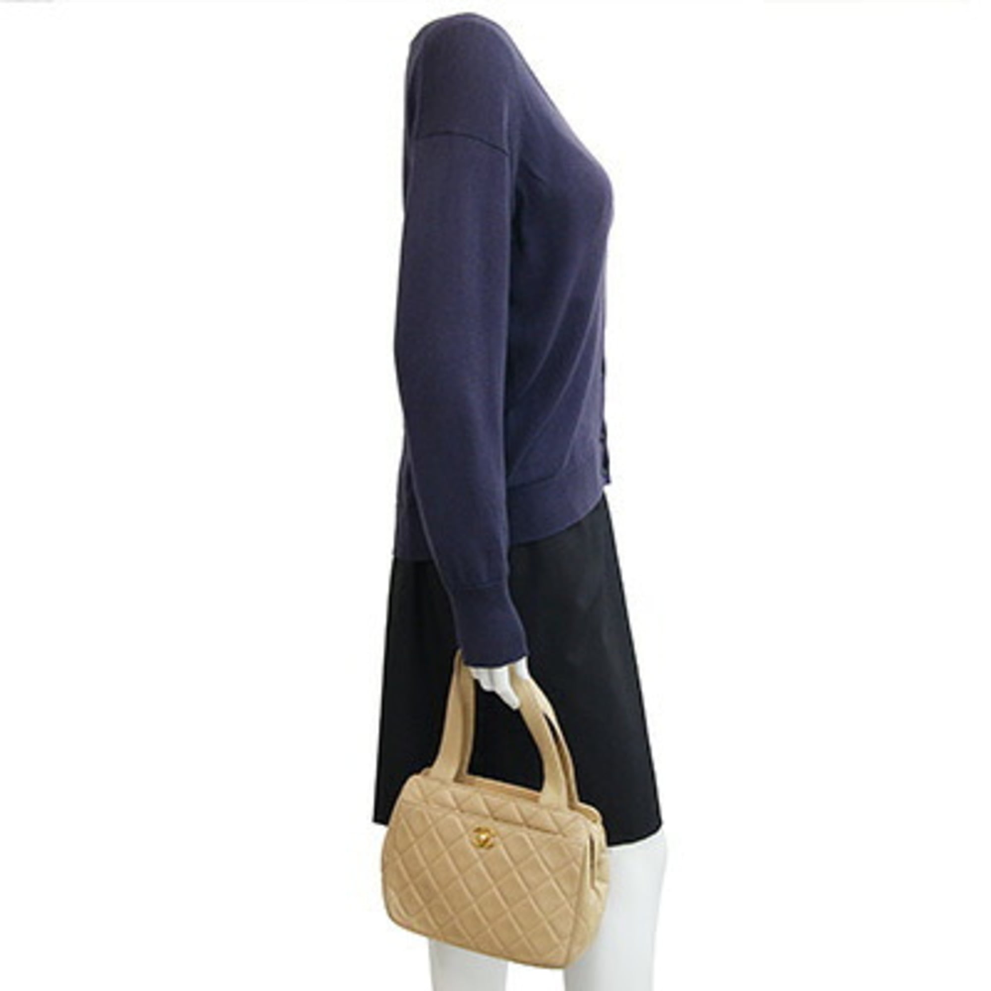 Chanel Beige Leather Handbag (Pre-Owned)