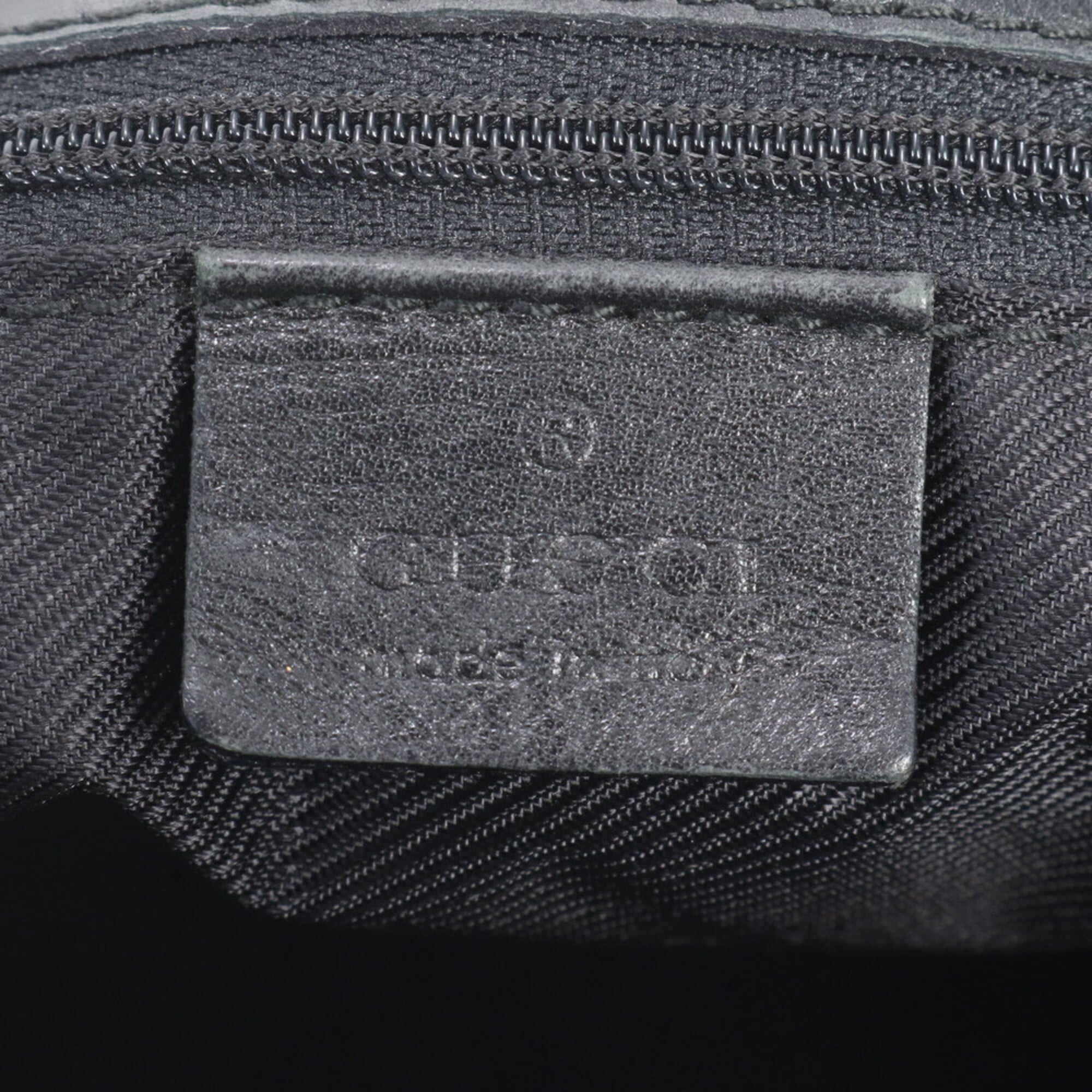 Gucci Black Brown Leather Canvas Handbag Shoulder Bag Tote Bag (Pre-Owned)
