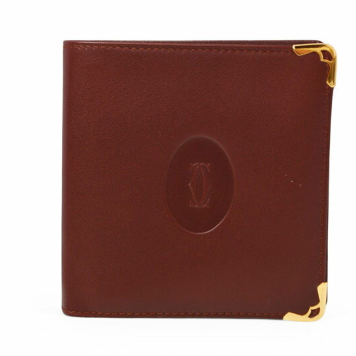 Cartier Bordeaux Leather Wallet (Bi-Fold) (Pre-Owned)