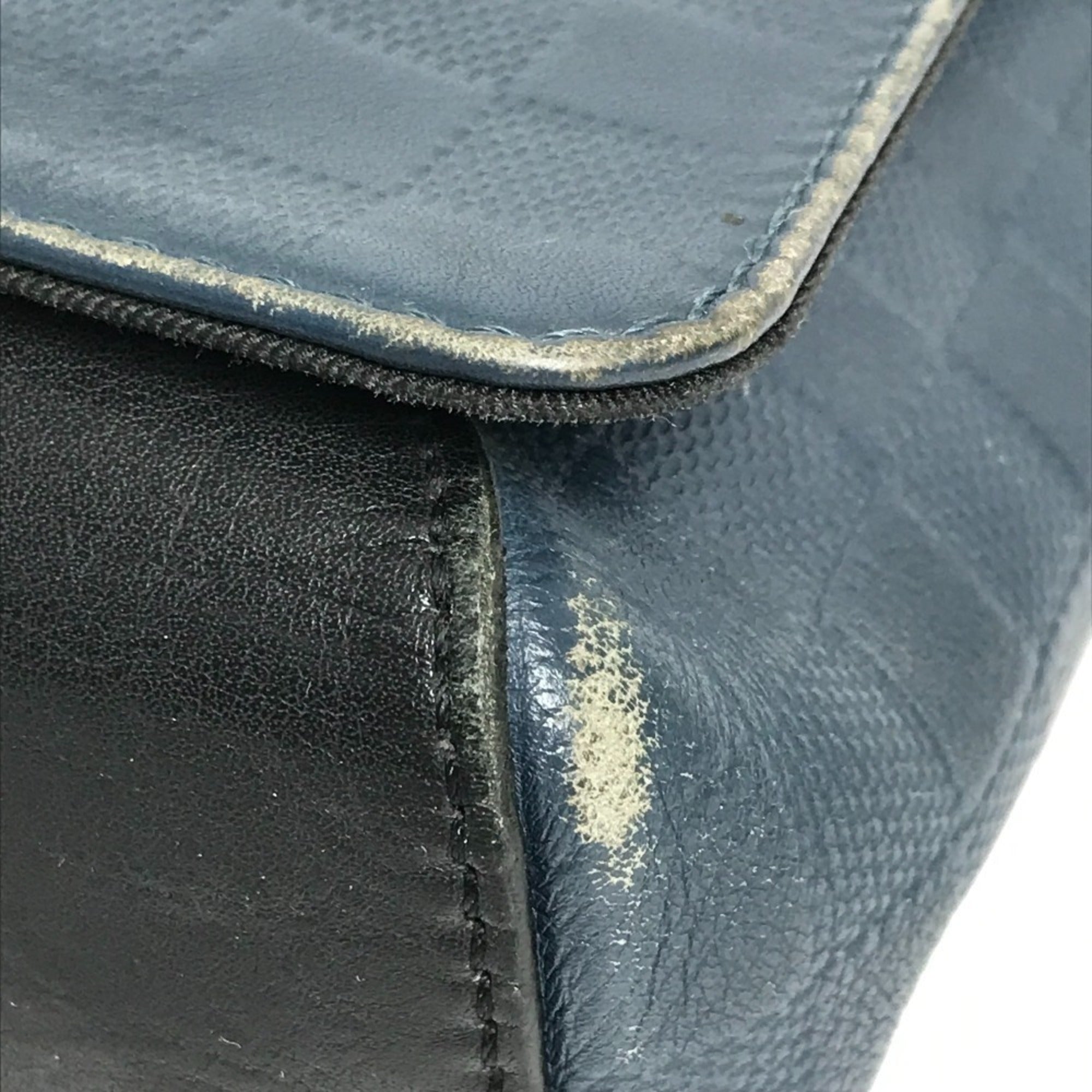 Louis Vuitton Black Blue Damier Infini Messenger Bag Shoulder Bag (Pre-Owned)