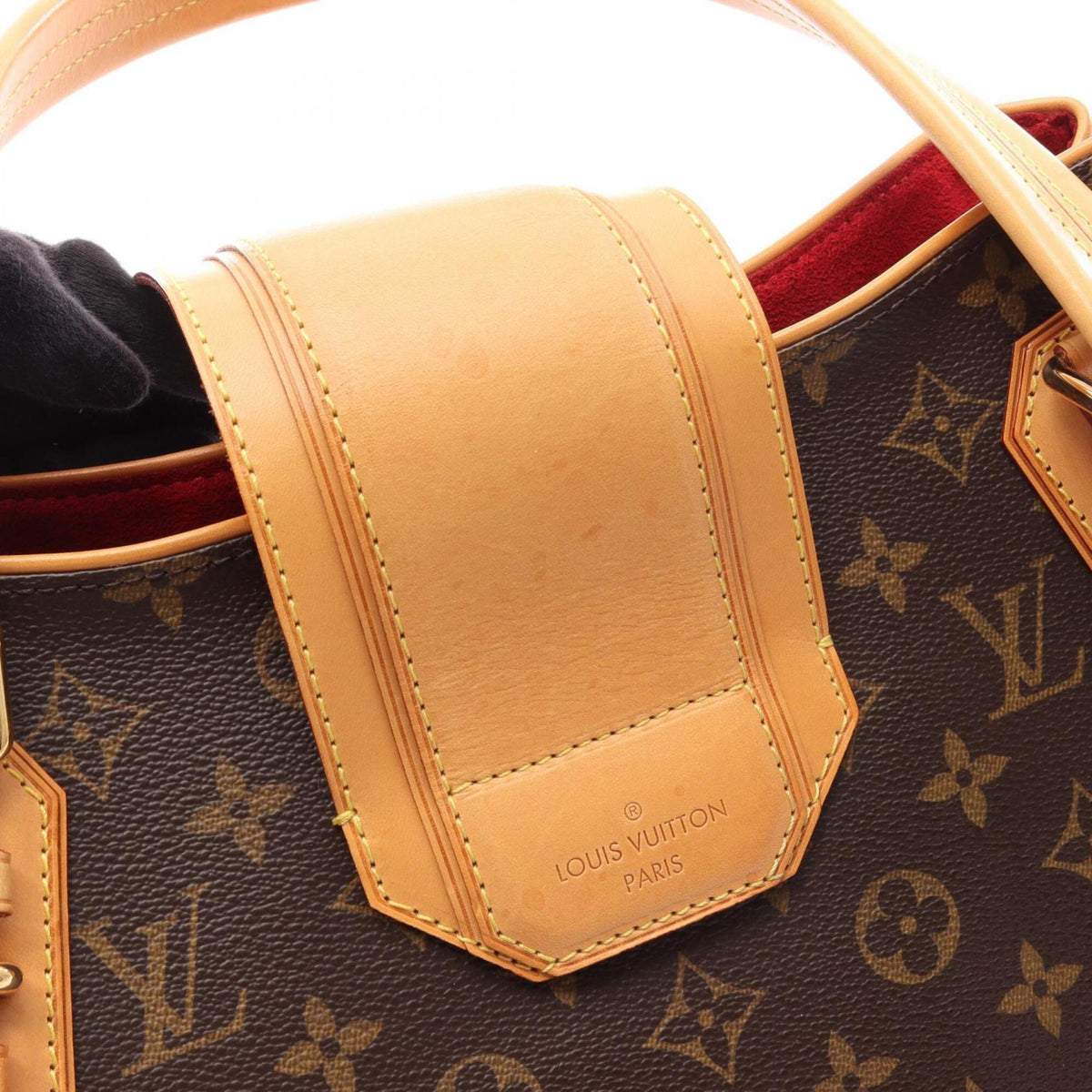 Louis Vuitton Brown Monogram Coated Canvas Leather Handbag (Pre-Owned)
