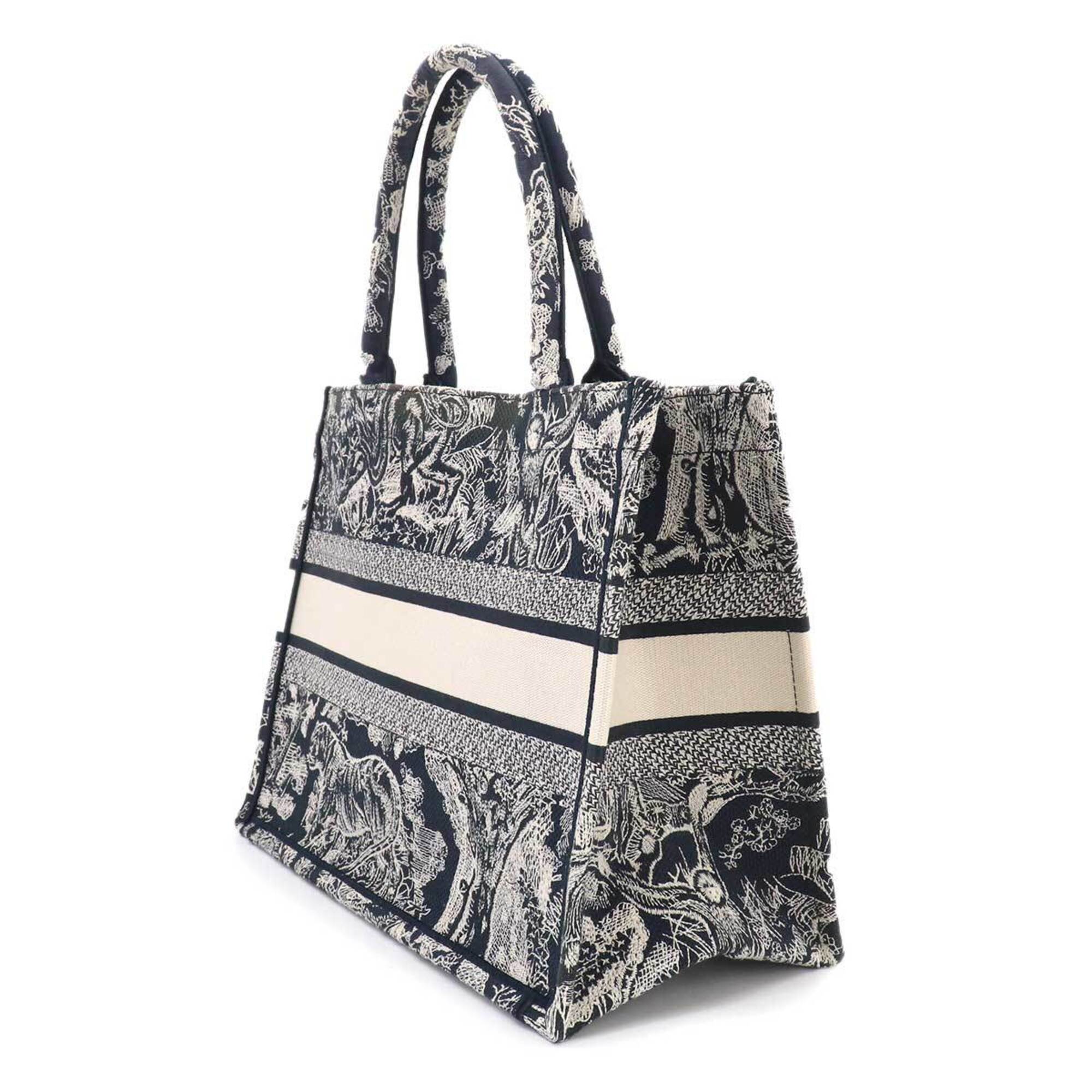 Christian Dior Navy Canvas Handbag Tote Bag (Pre-Owned)