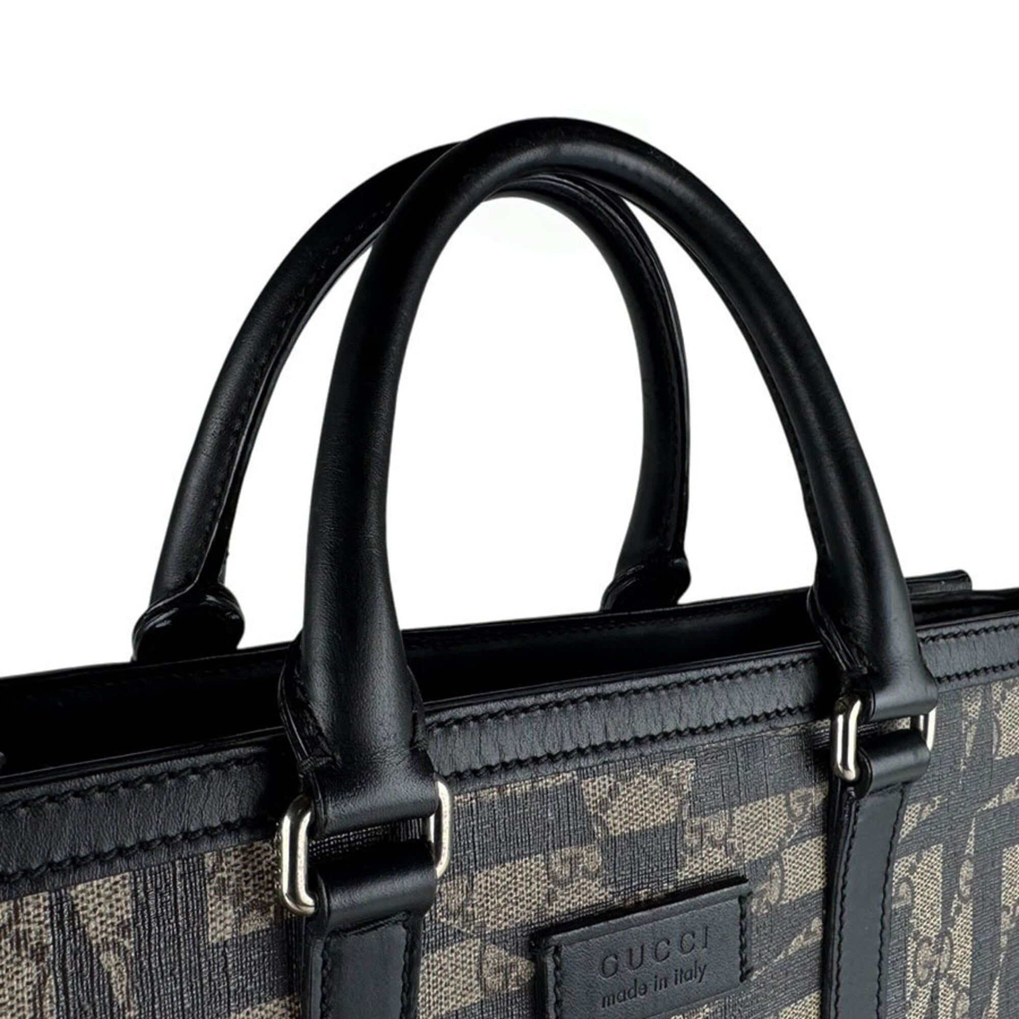 Gucci Black Brown Gg Supreme Handbag Shoulder Bag (Pre-Owned)
