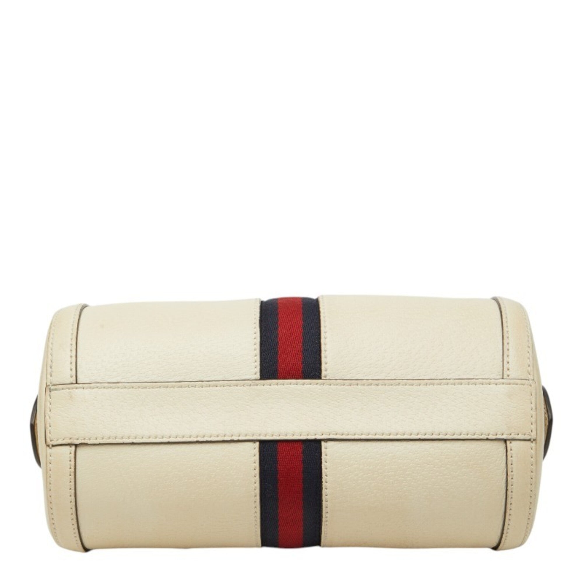 Gucci Beige Pvc Leather Boston Bag Handbag (Pre-Owned)