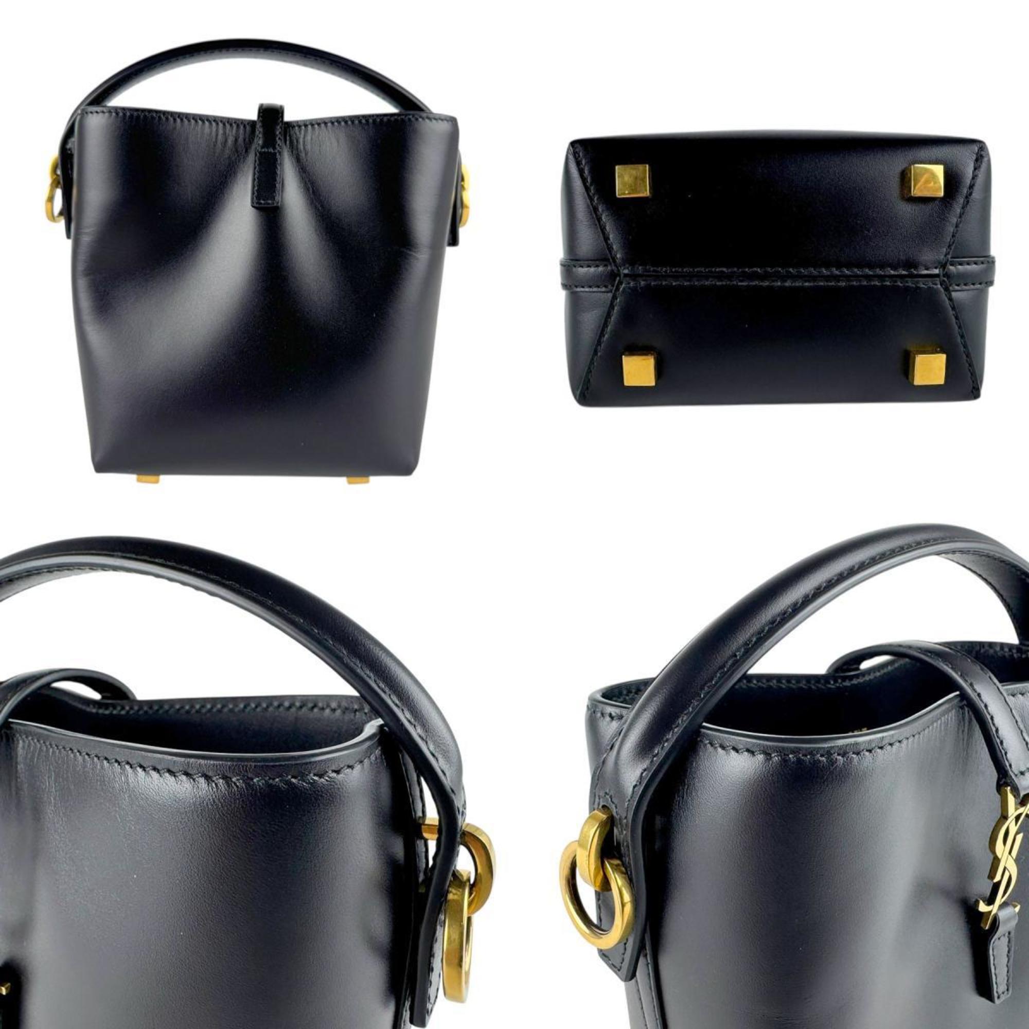 Saint Laurent Black Leather Shoulder Bag (Pre-Owned)