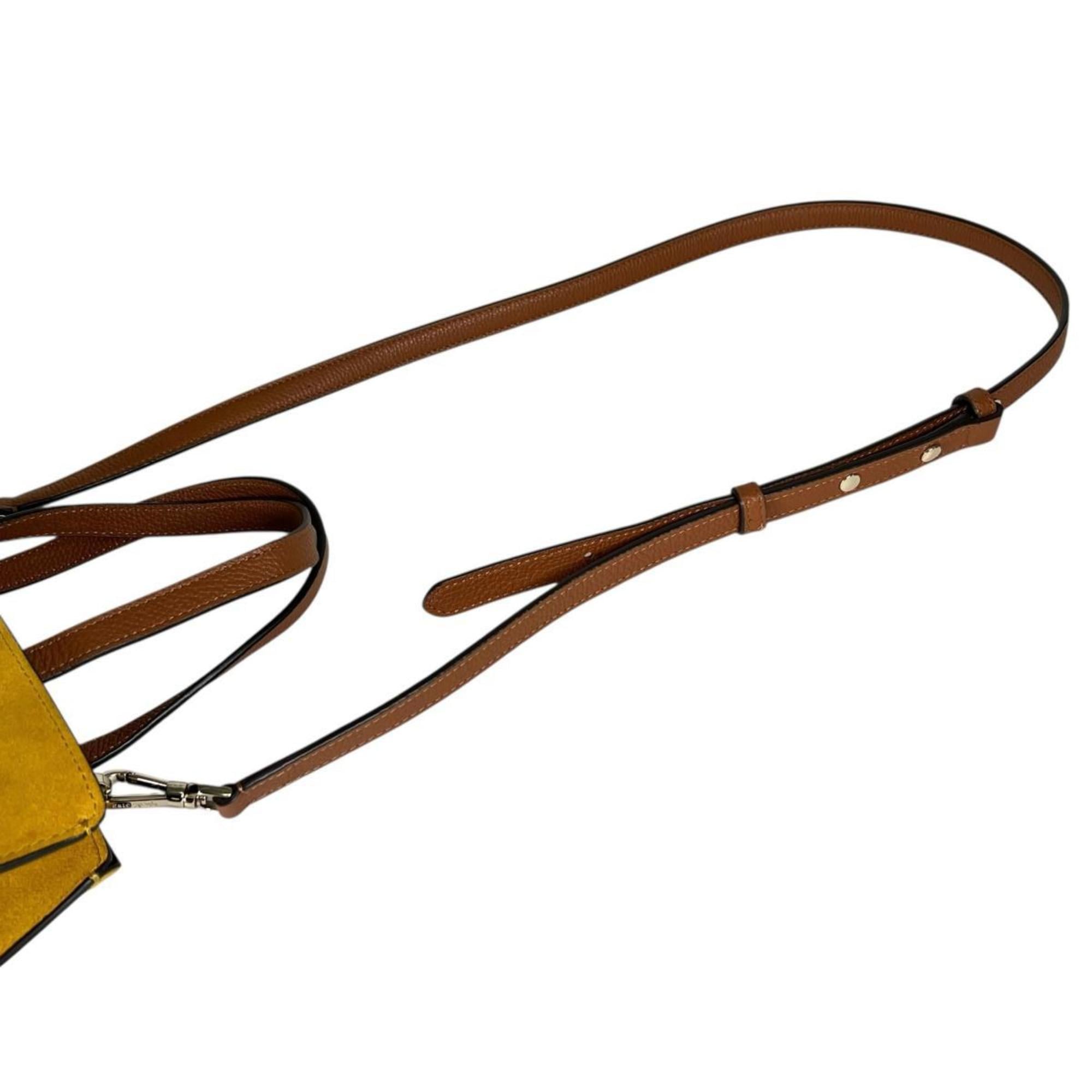Kate Spade Yellow Suede Leather Handbag Shoulder Bag (Pre-Owned)