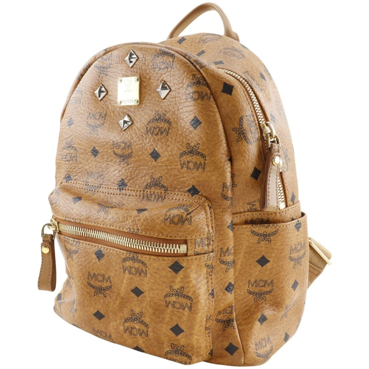 Mcm Brown Pvc Backpack (Pre-Owned)