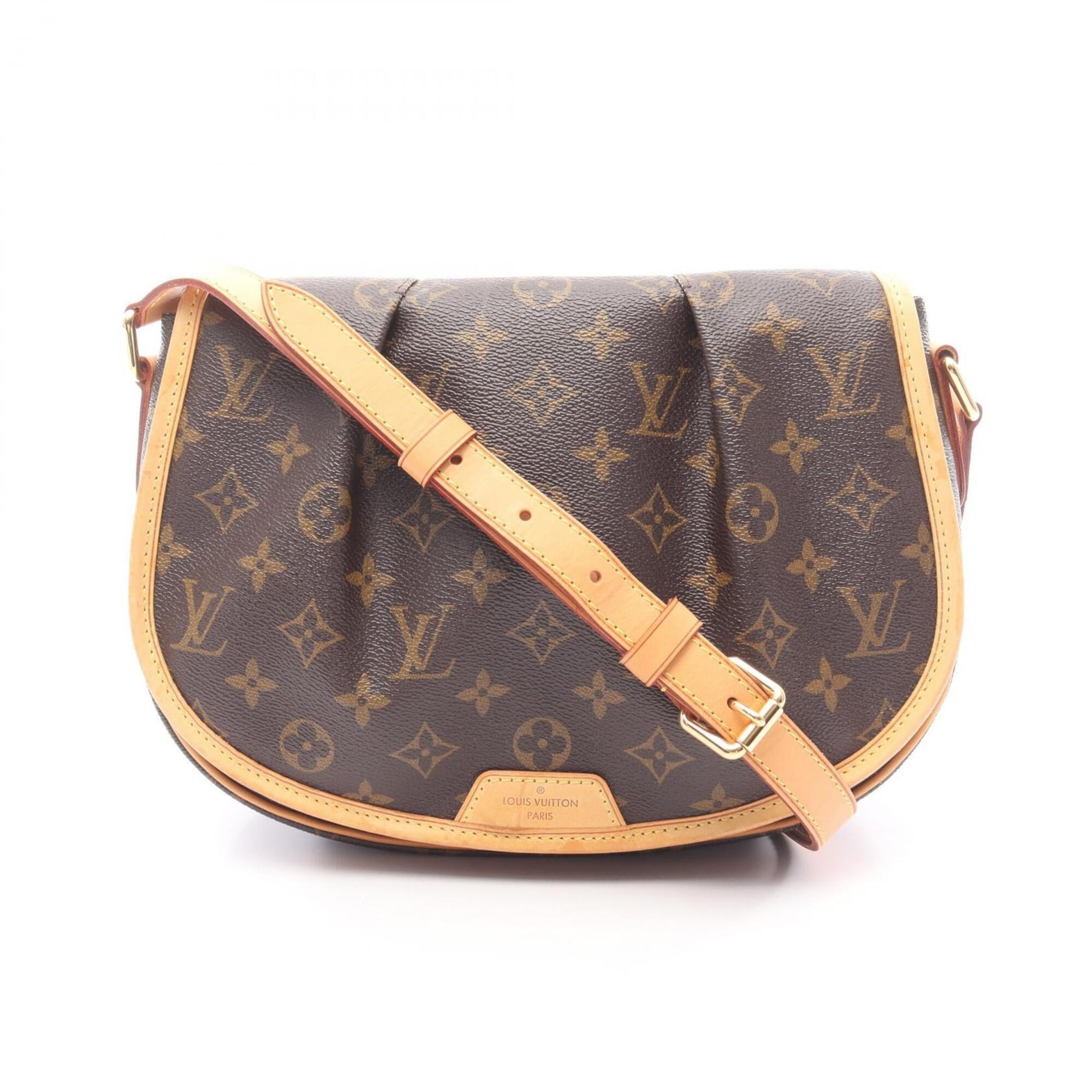 Louis Vuitton Brown Monogram Coated Canvas Leather Shoulder Bag (Pre-Owned)