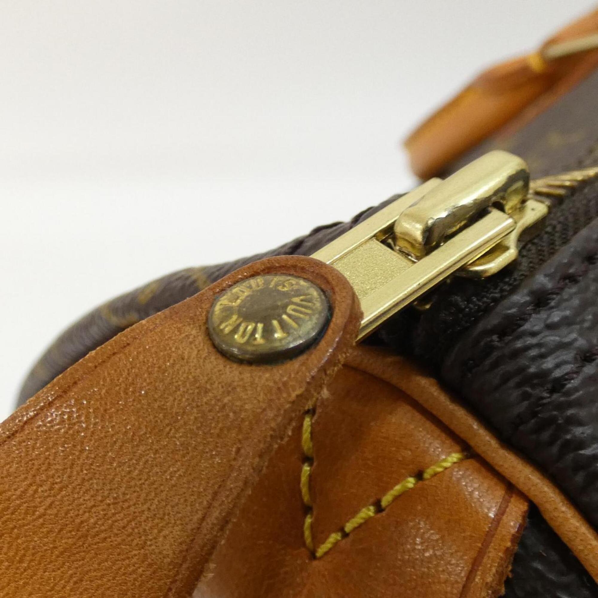 Louis Vuitton Monogram Marron Coated Canvas Boston Bag (Pre-Owned)