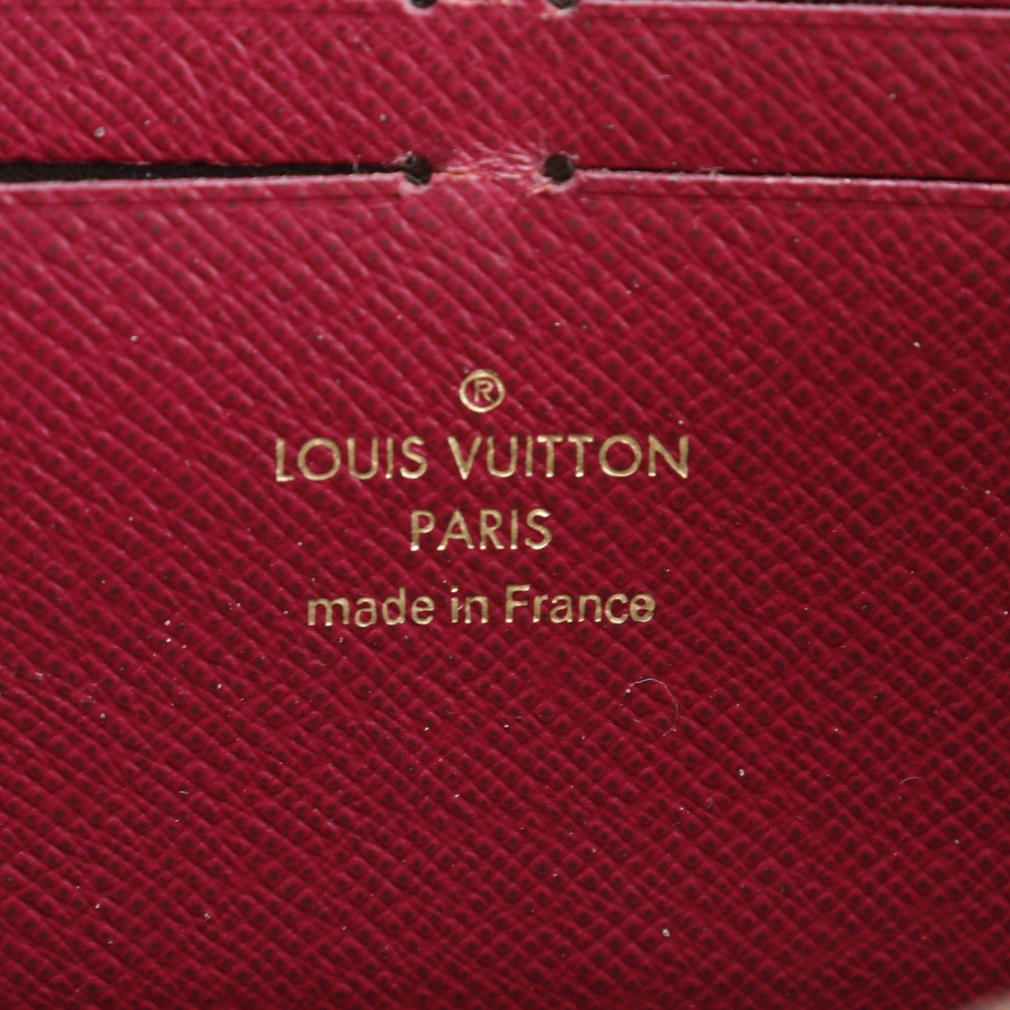 Louis Vuitton Brown Fuchsia Galle Monogram Red Color Monogram Long Wallet (Bi-Fold) (Pre-Owned)