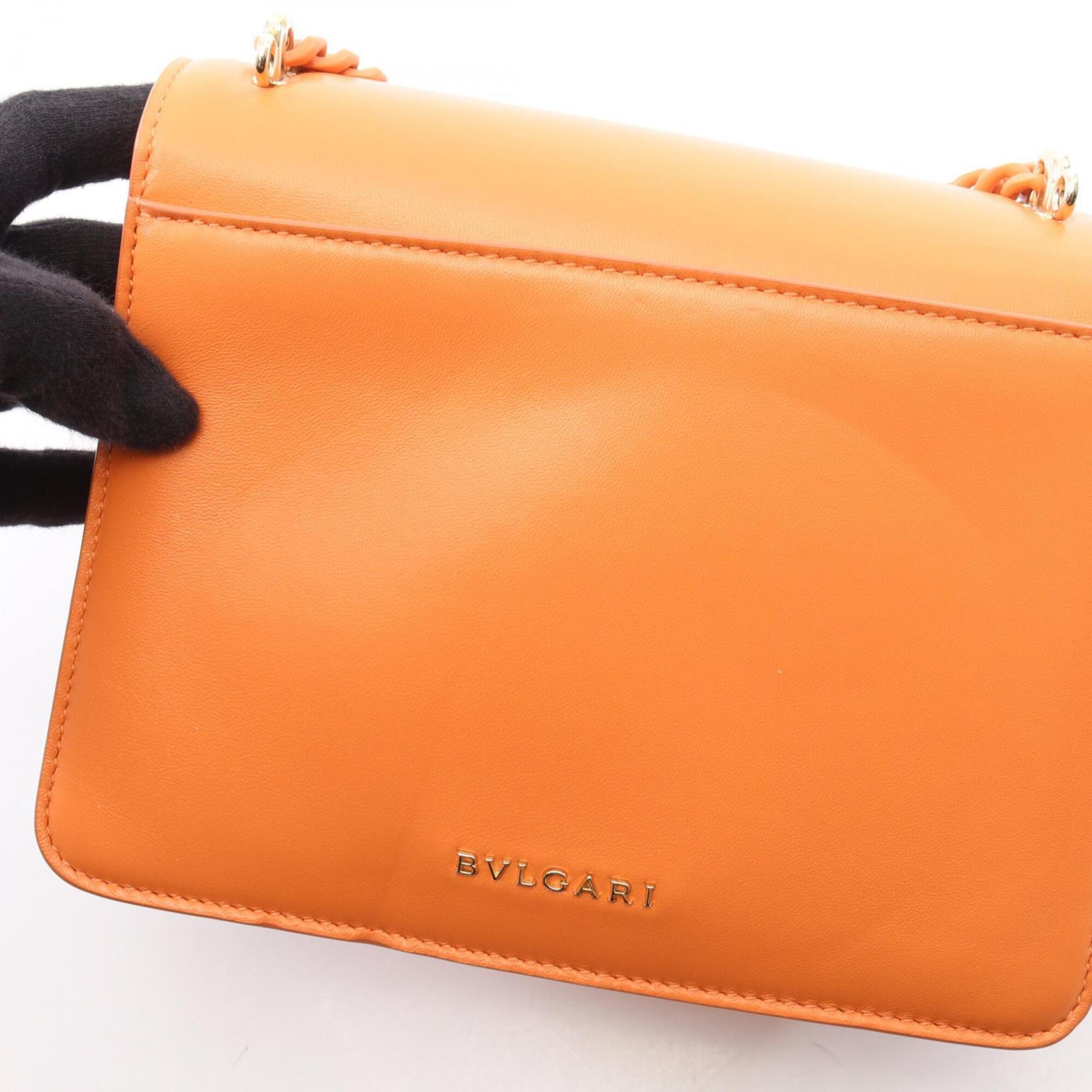 Bvlgari Orange Leather Handbag (Pre-Owned)